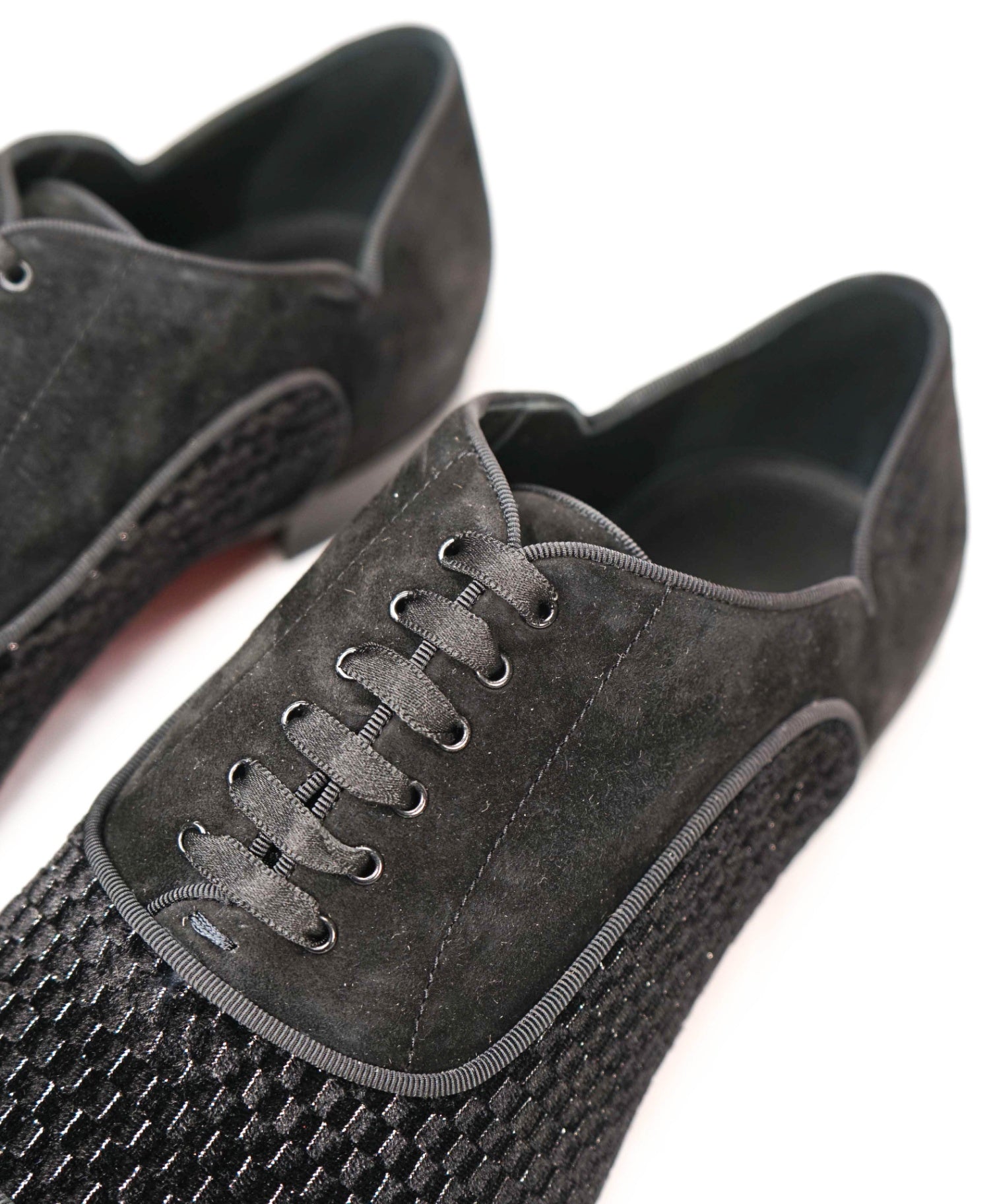 $1,200 LOUBOUTIN - Black Leather "GREGGY CHICK" Oxfords - US 12.5 (45.5EU)
