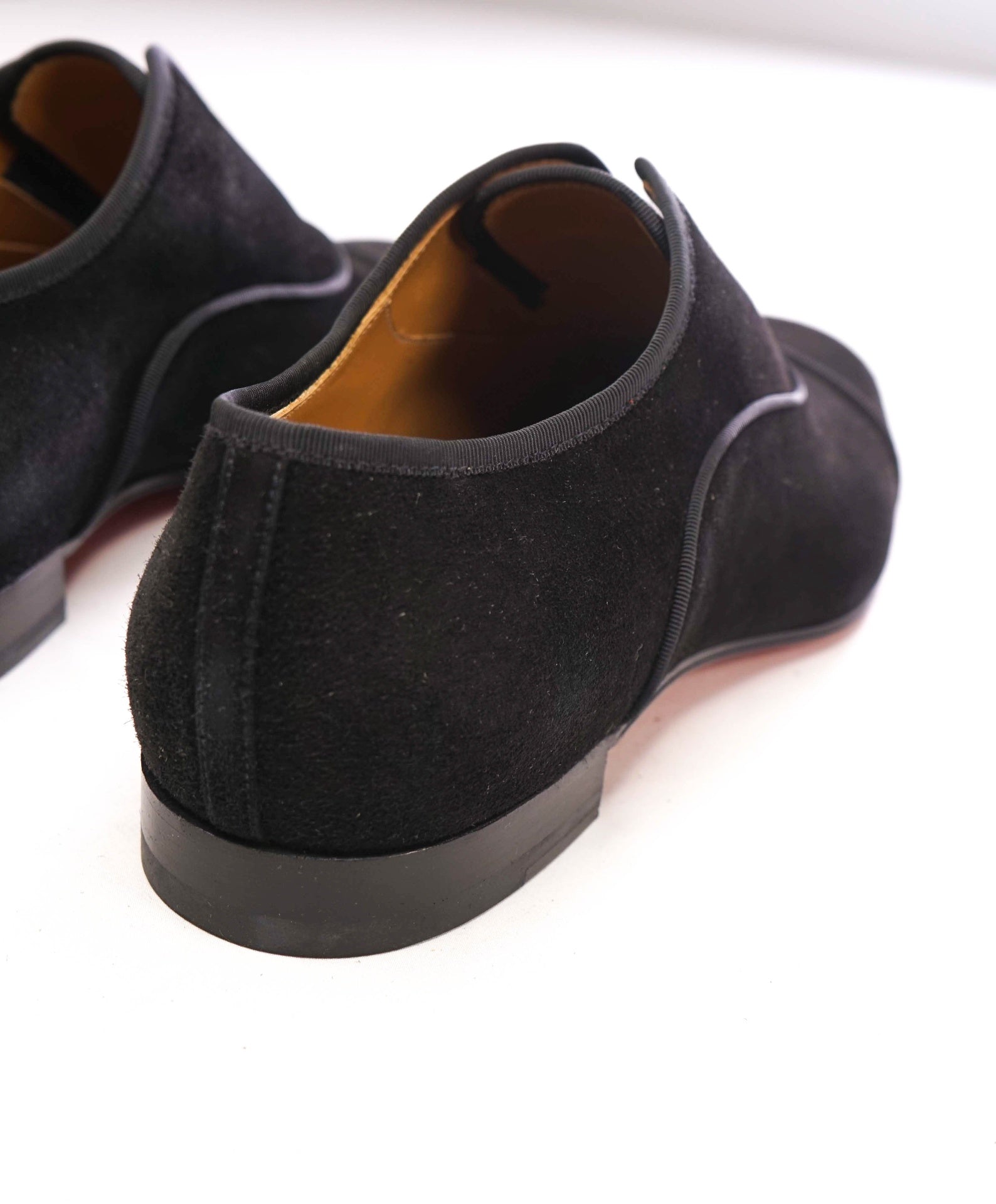 $1,100 LOUBOUTIN - Black Suede "ALPHA MALE" Oxfords - US 12.5 (45.5EU)