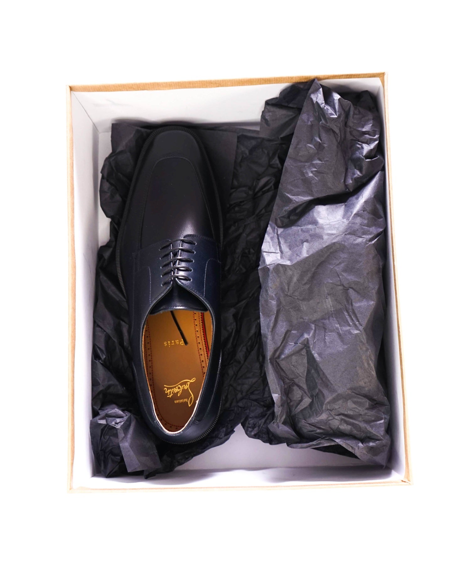 $1,190 LOUBOUTIN - Marine Blue Lug Sole *DAVISOL* Derby - US 10 (43EU)