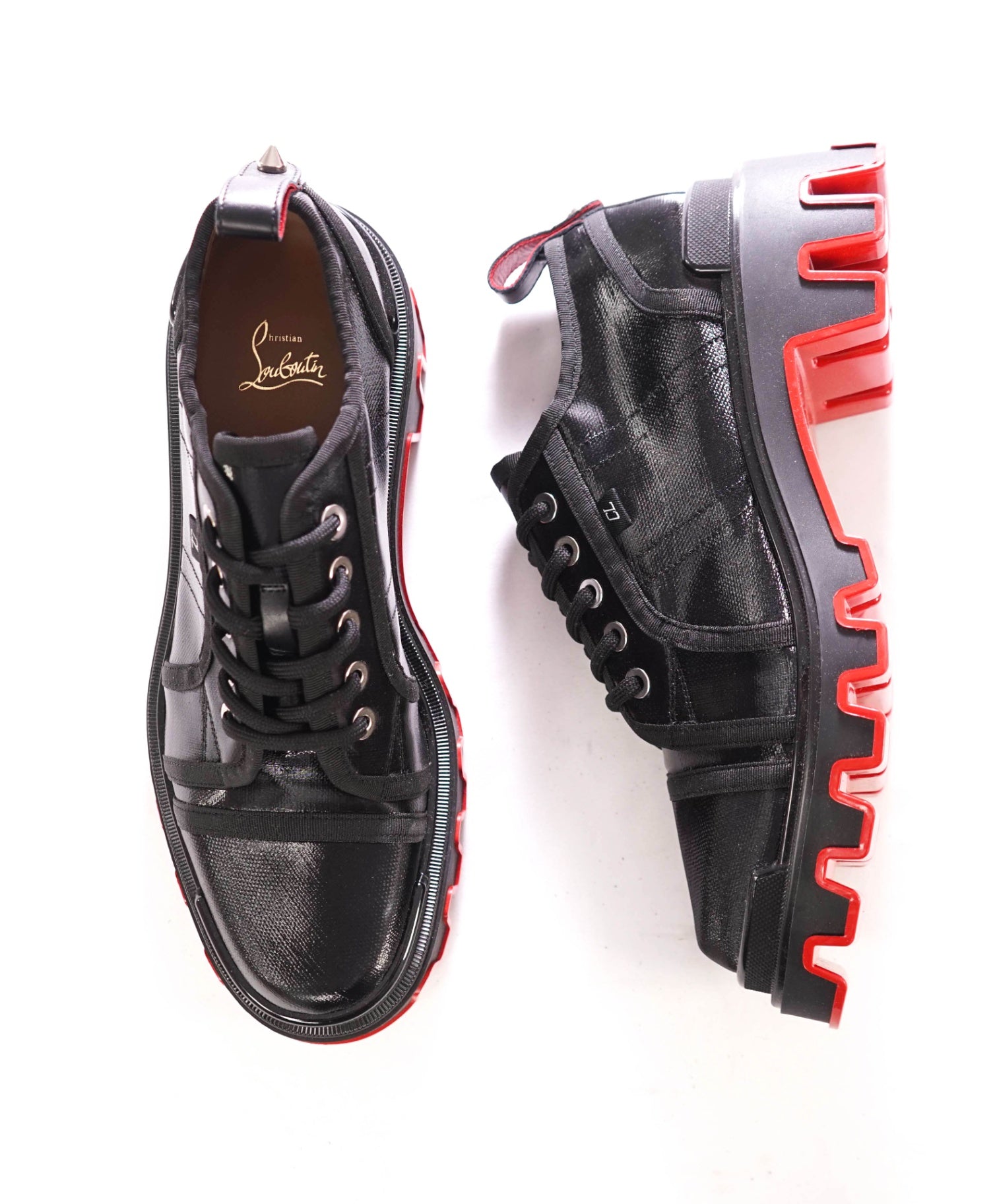 $1,745 LOUBOUTIN - Toile Enduite "PANAMIC DUNE" Sneakers - US 11.5 (44.5EU)