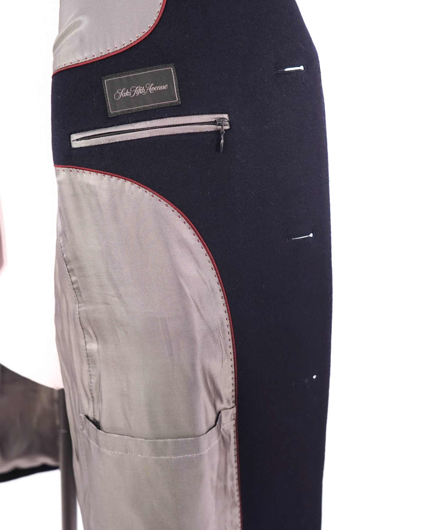 $1,295 LORO PIANA - Navy Wool/Cashmere "FAVOLA" Overcoat - 48R