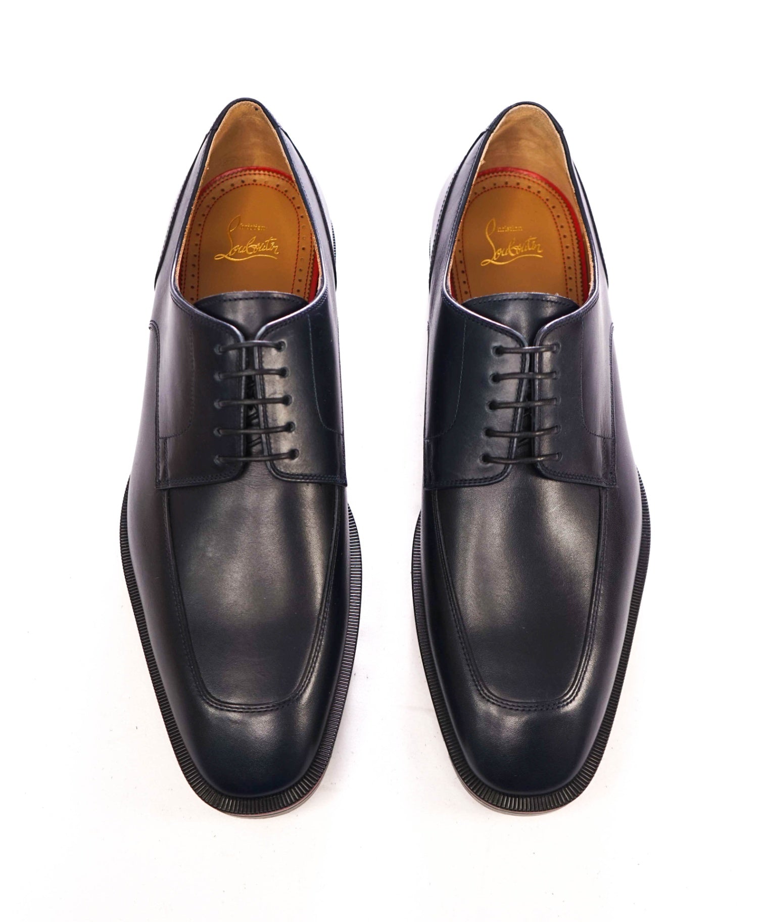 $1,190 LOUBOUTIN - Blue Leather Lug Sole *DAVISOL* Derby - US 10 (43EU)
