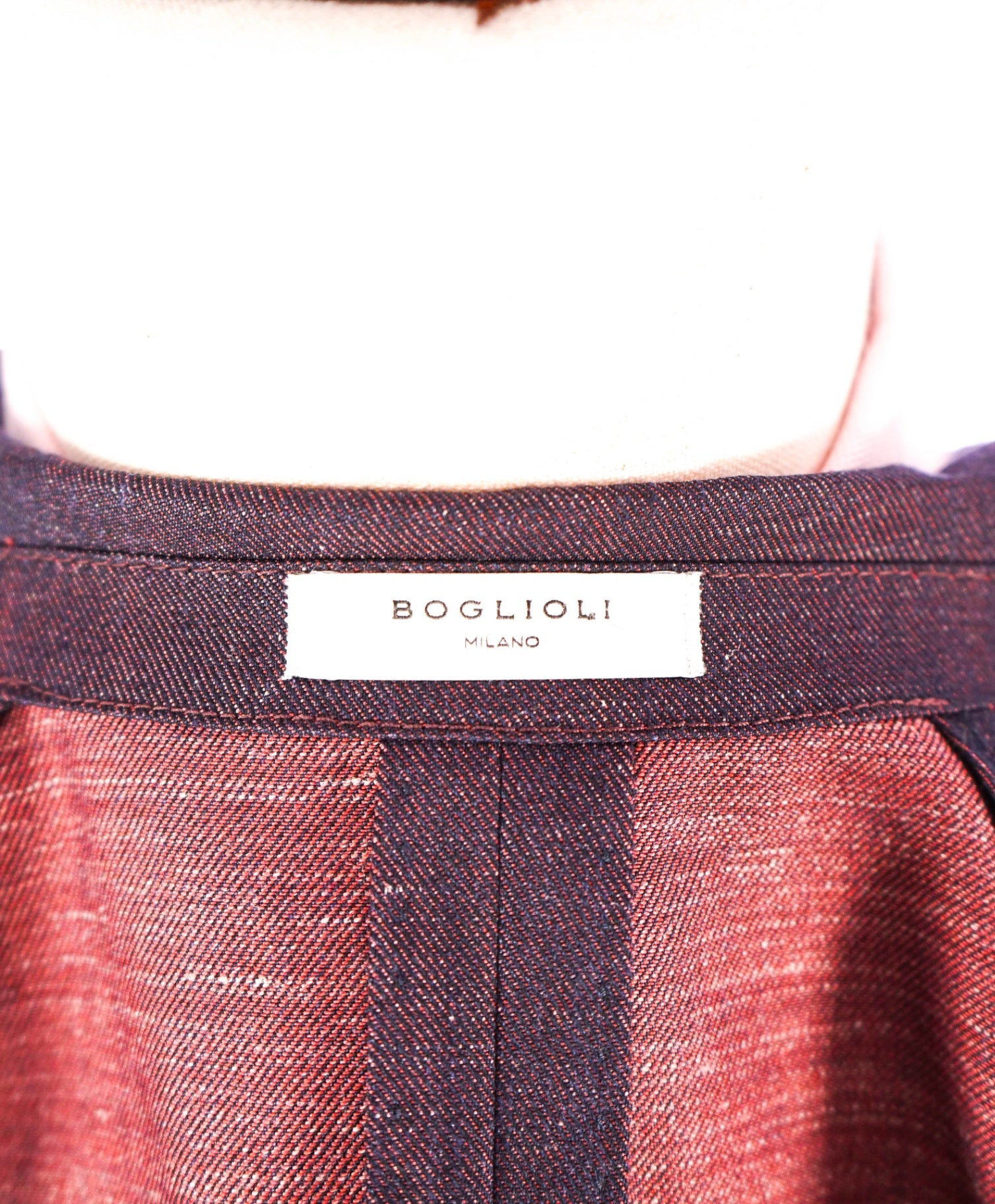 $2,700 BOGLIOLI - Burgundy Wool/Silk/Linen Blazer - 40R