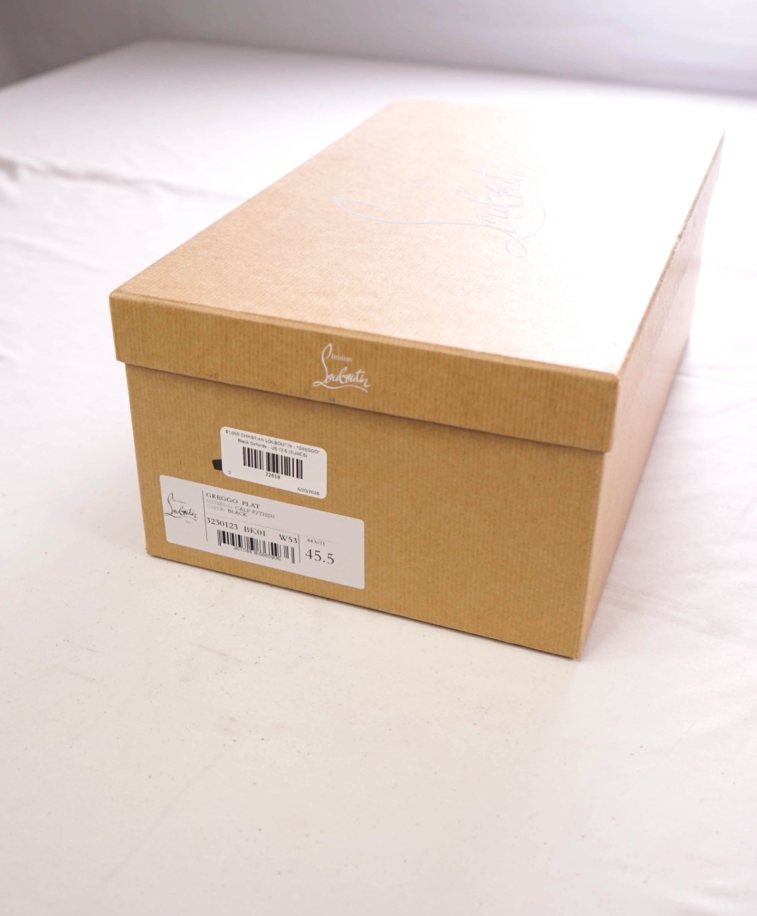 $1,050 LOUBOUTIN - *GREGGO* Black Oxfords - US 12.5 (EU45.5)