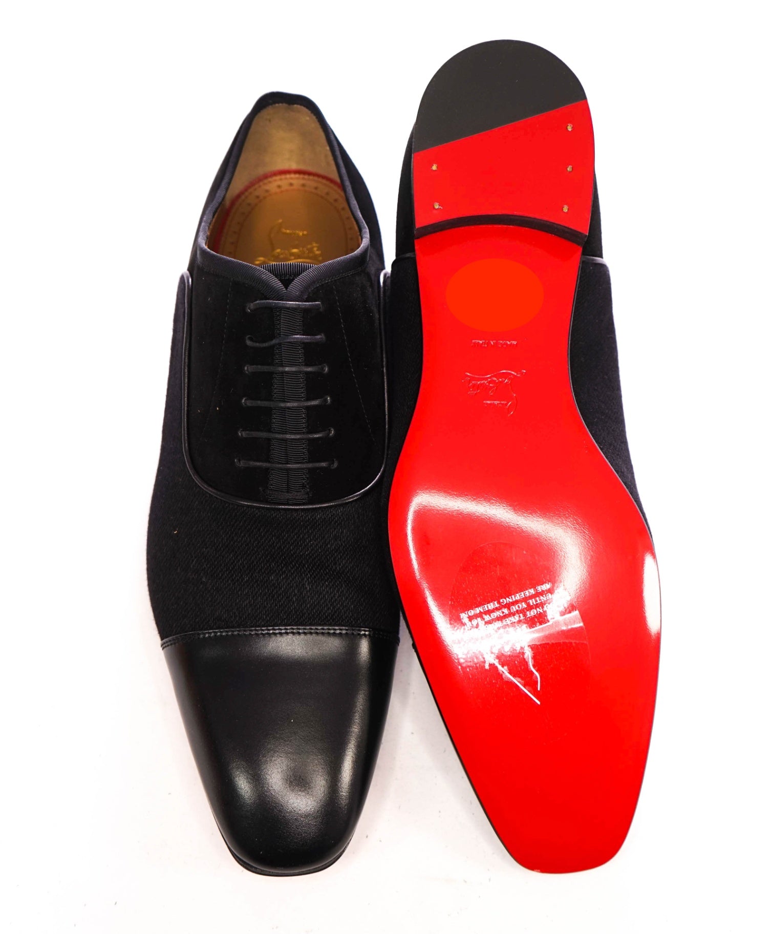 $1,050 LOUBOUTIN - *GREGGO* Black Oxfords - US 12.5 (EU45.5)
