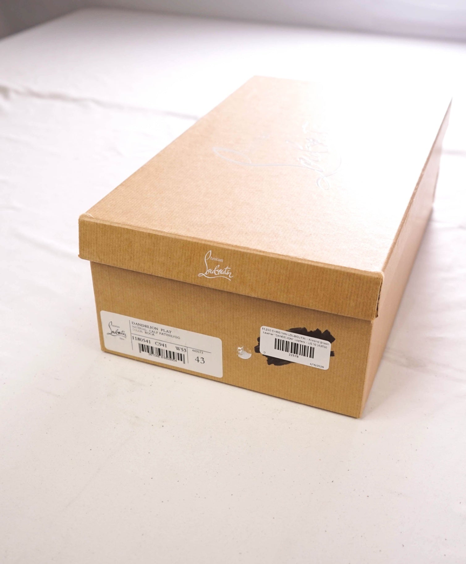 $1,250 LOUBOUTIN - Almond Brown "DANDELION" Loafers - US 10 (43EU)
