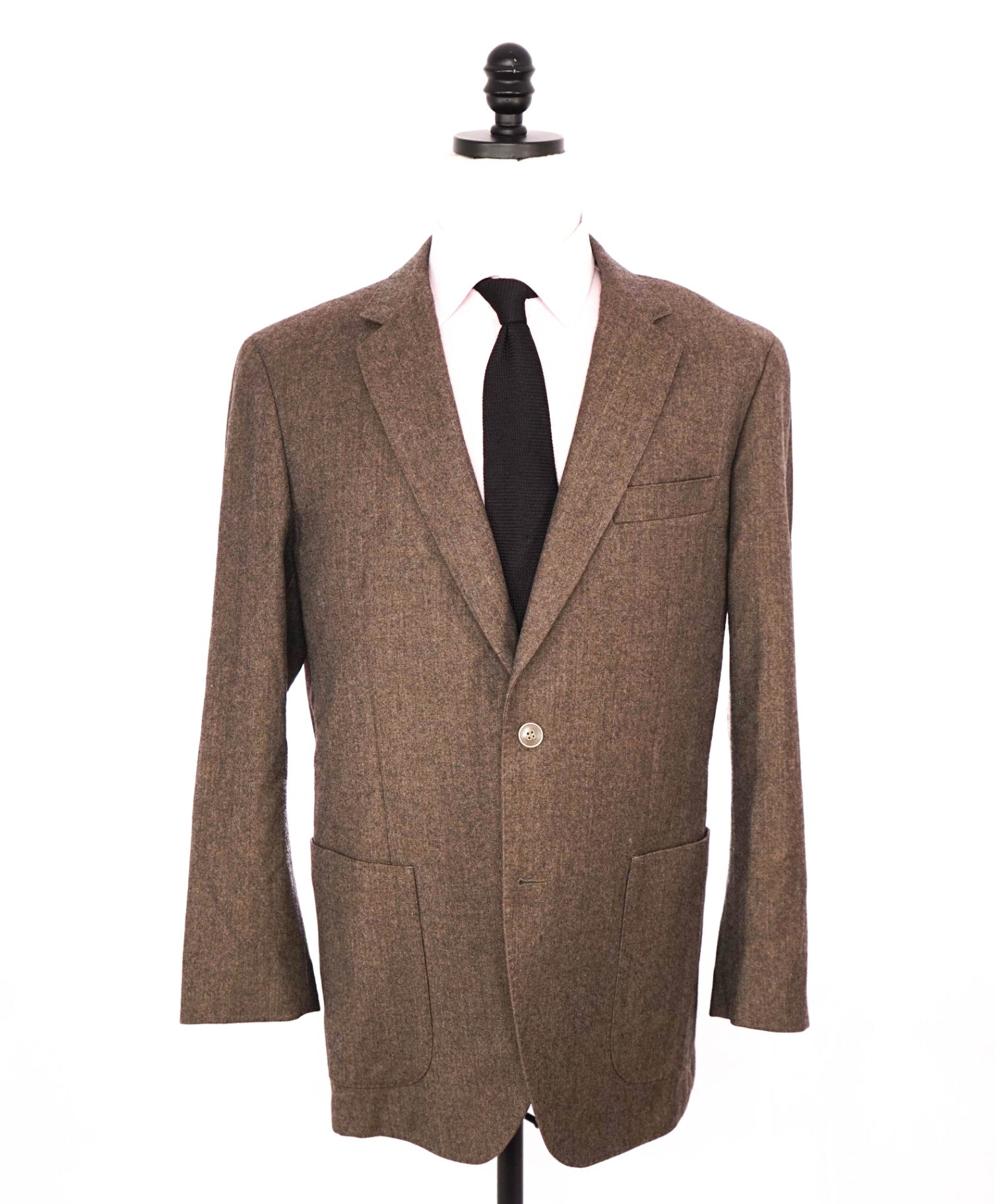$995 SAKS FIFTH AVENUE - Brown/Gray Wool Blazer - 42R