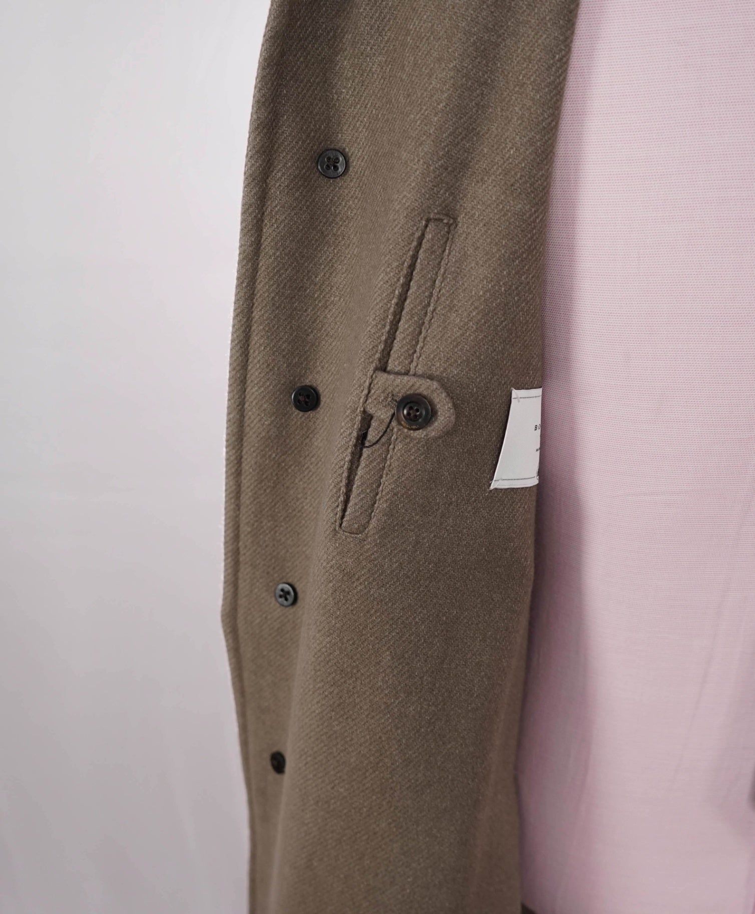 $1,595 BOGLIOLI - Tan Twill Wool Overcoat - 42R