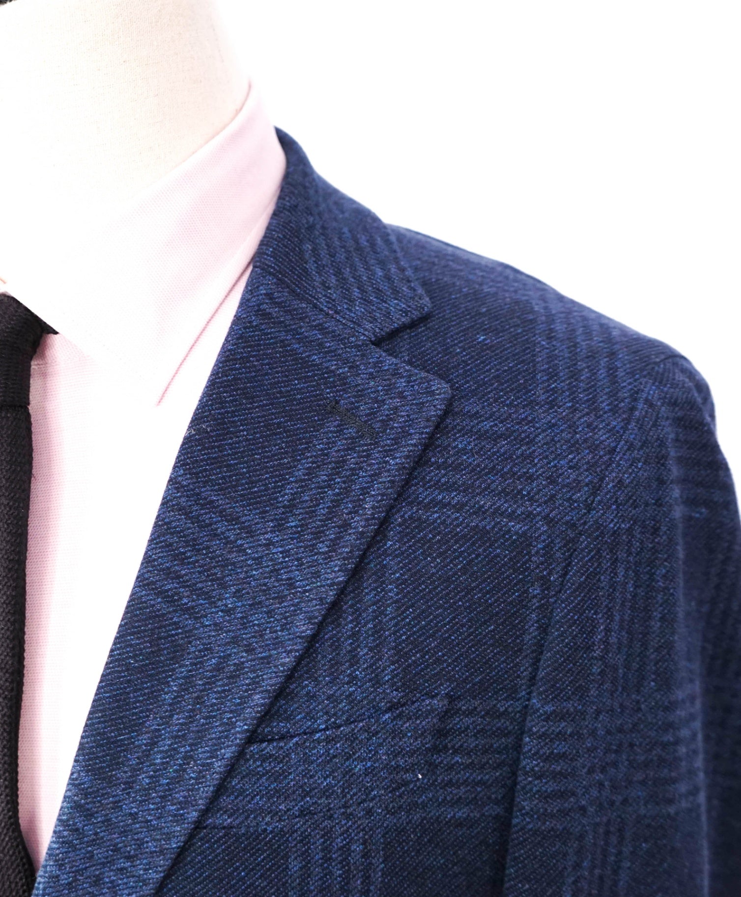 $1,095 ELEVENTY - Blue Plaid Check Cotton Blend Blazer - 42