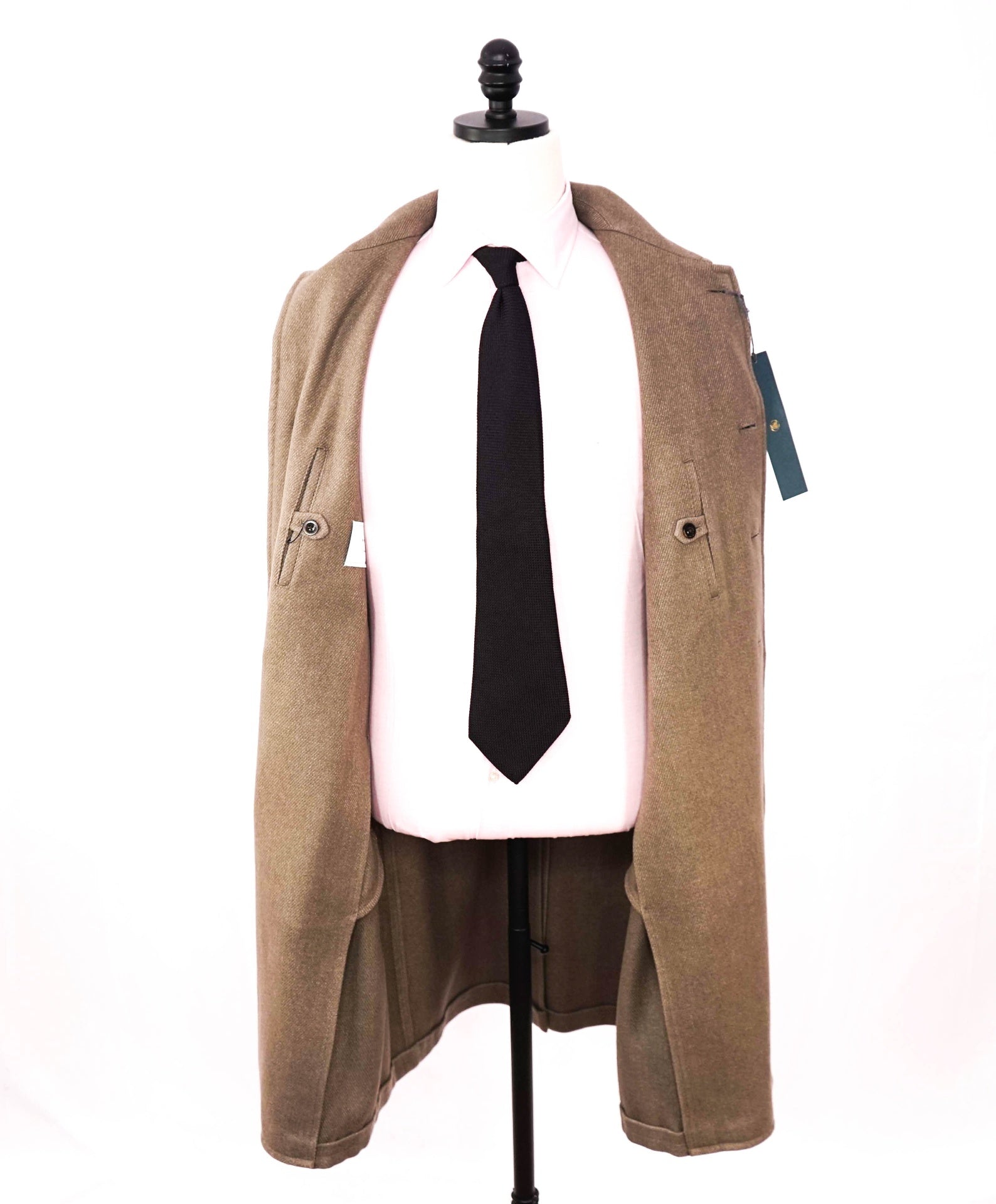 $1,595 BOGLIOLI - Tan Twill Wool Overcoat - 42R
