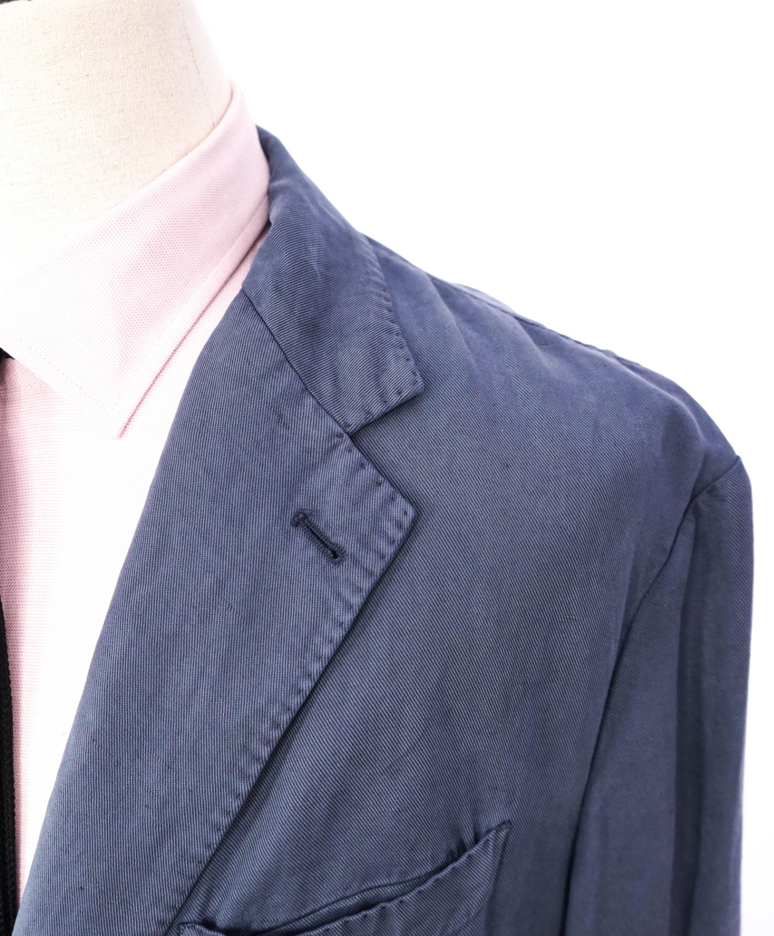$2,295 ELEVENTY - Pastel Blue Washed Style Summer Linen Suit - 44
