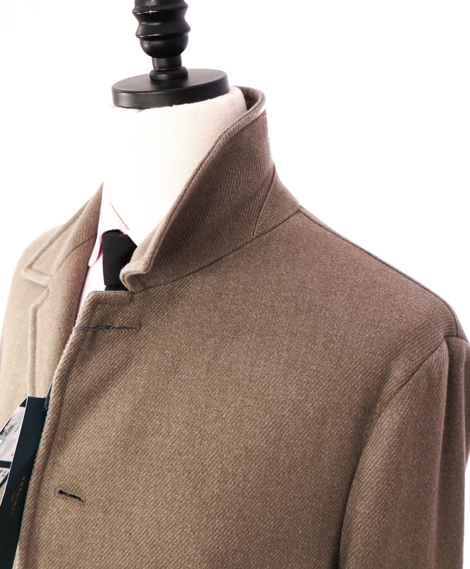 $1,595 BOGLIOLI - Tan Twill Wool Overcoat - 42R