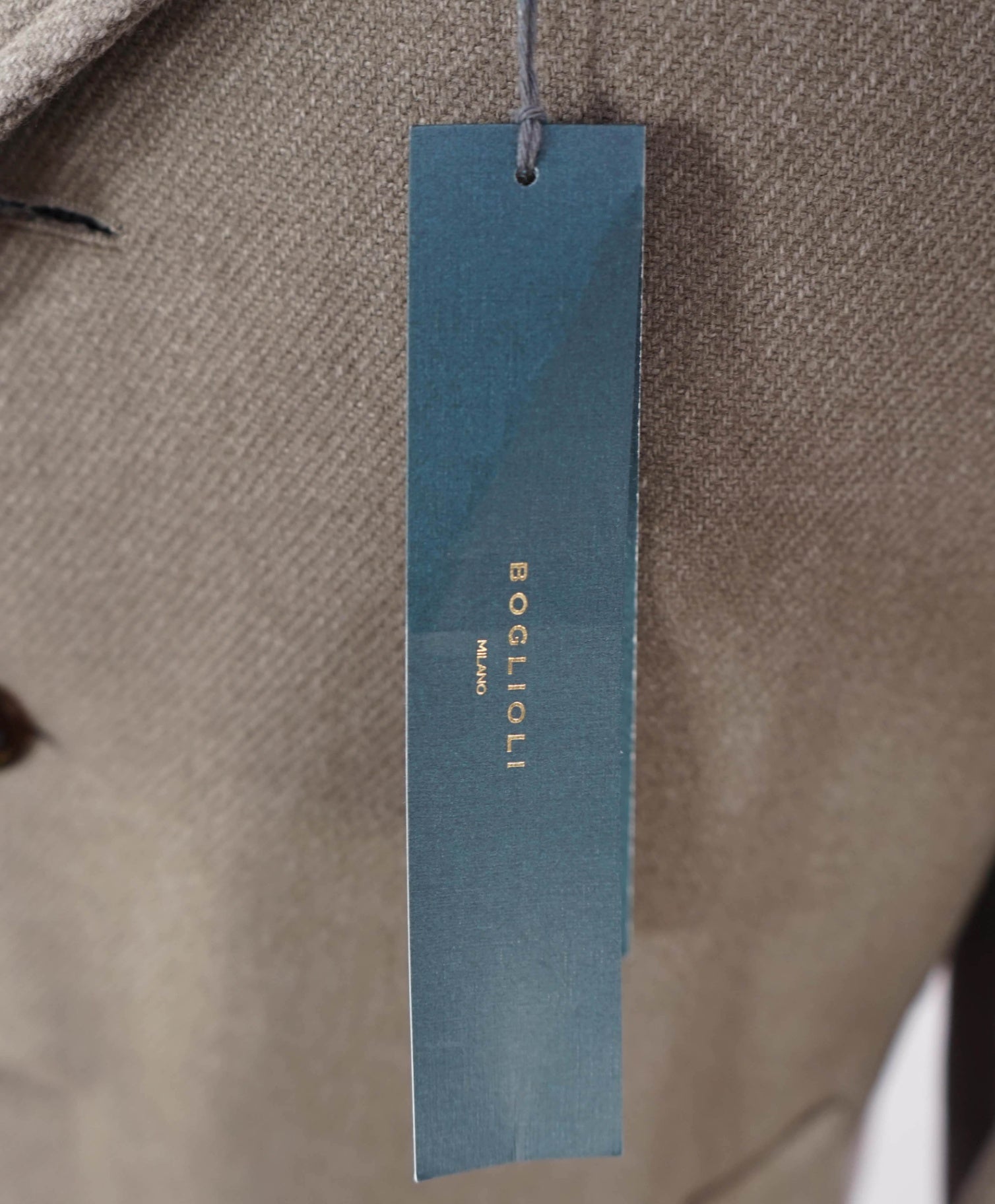 $1,595 BOGLIOLI - Tan Twill Wool Overcoat - 42R
