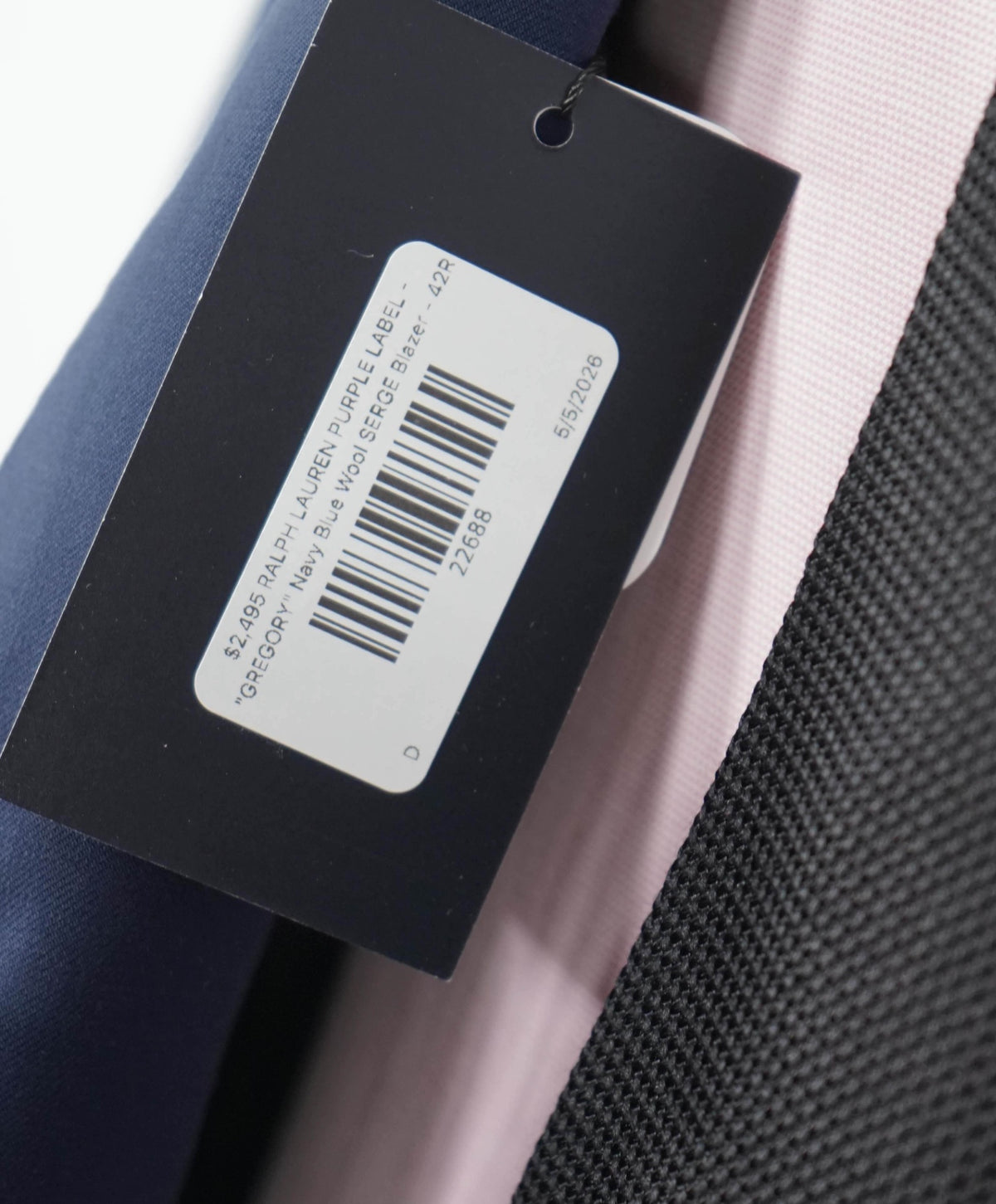 $2,495 RALPH LAUREN PURPLE LABEL - "GREGORY" Navy SERGE Blazer - 42R