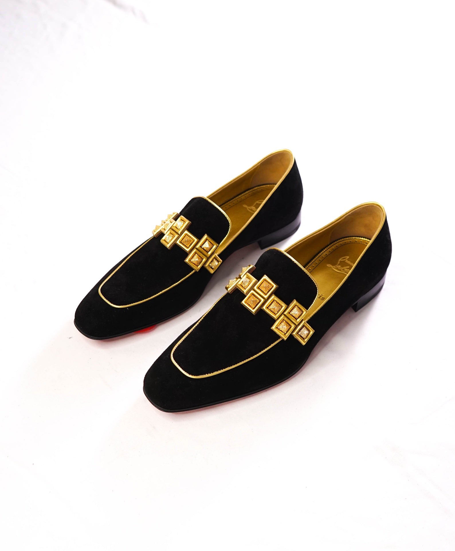 $1,195 LOUBOUTIN - Black "Night on the Gange Diwali" Loafers - US 10.5 (43.5EU)