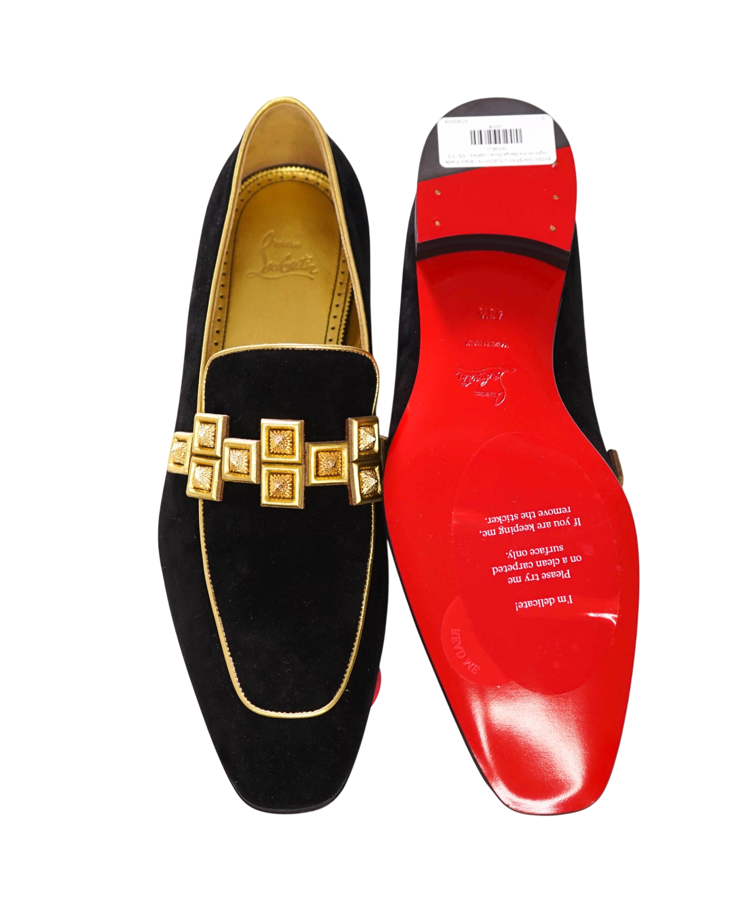 $1,195 LOUBOUTIN - Black "Night on the Gange Diwali" Loafers - US 10.5 (43.5EU)