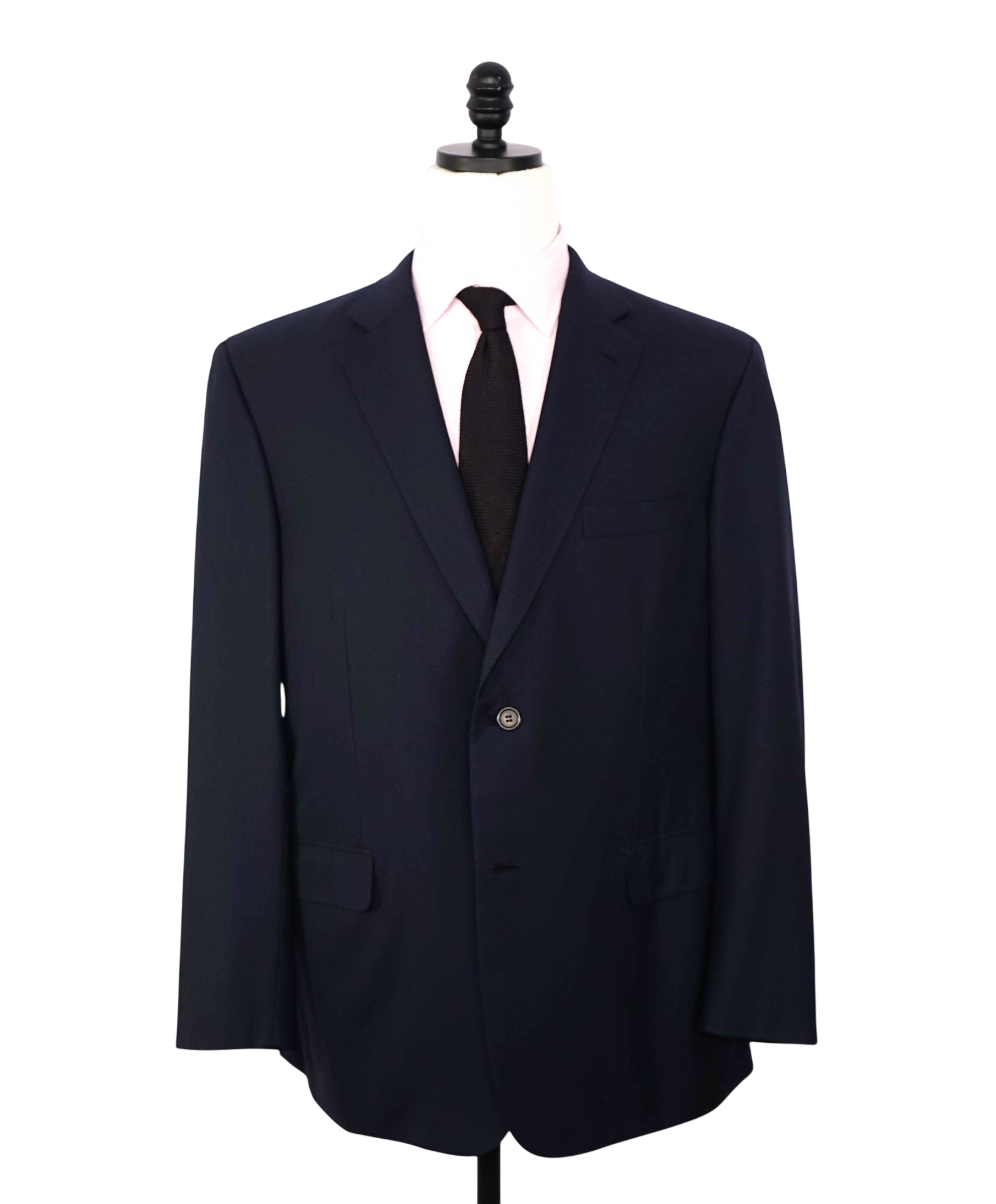 $6,700 BRIONI - Solid Navy Blue "VENTIQUATRO" Wool Suit - 46R