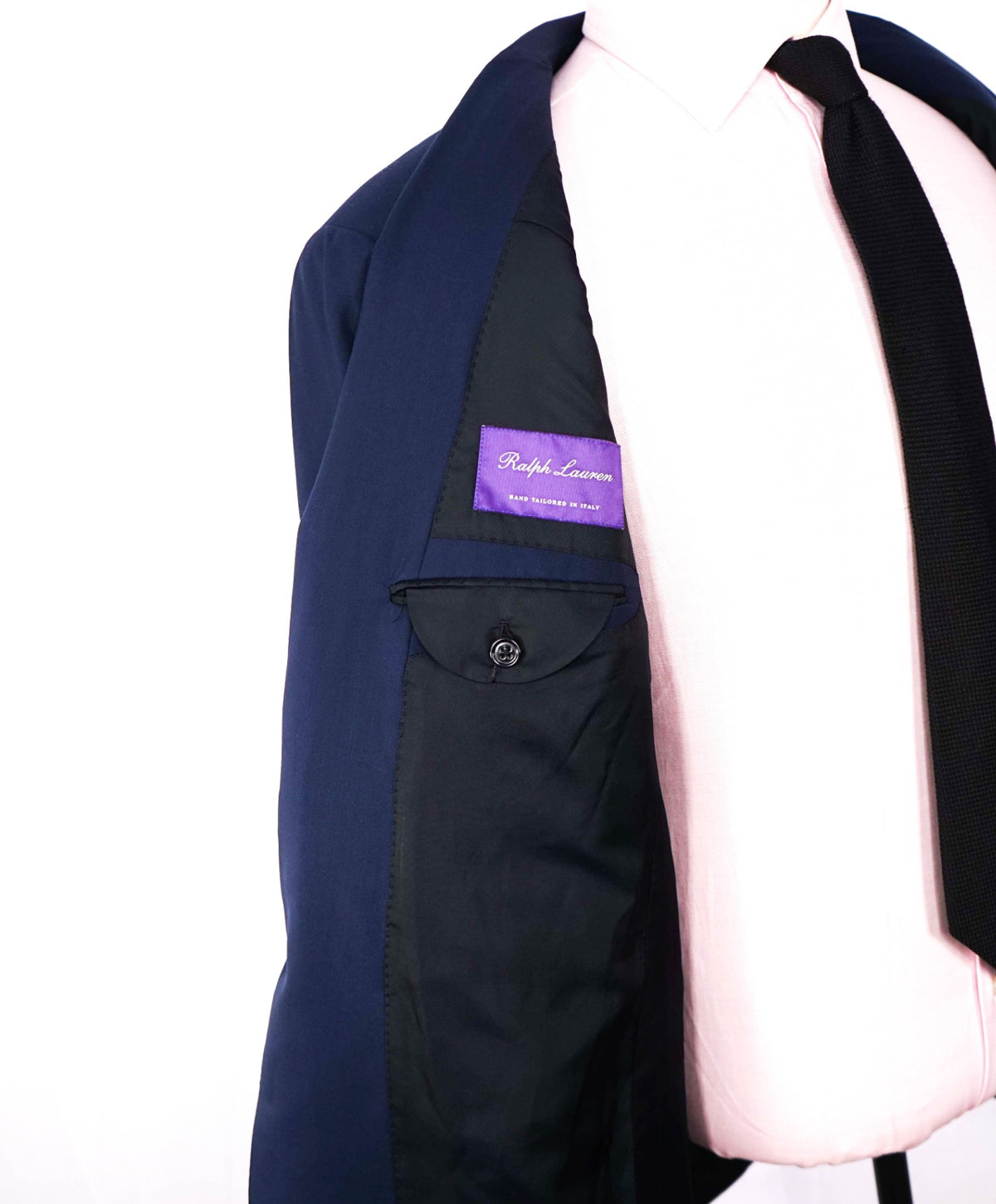 $2,495 RALPH LAUREN PURPLE LABEL - "GREGORY" Navy SERGE Blazer - 42R