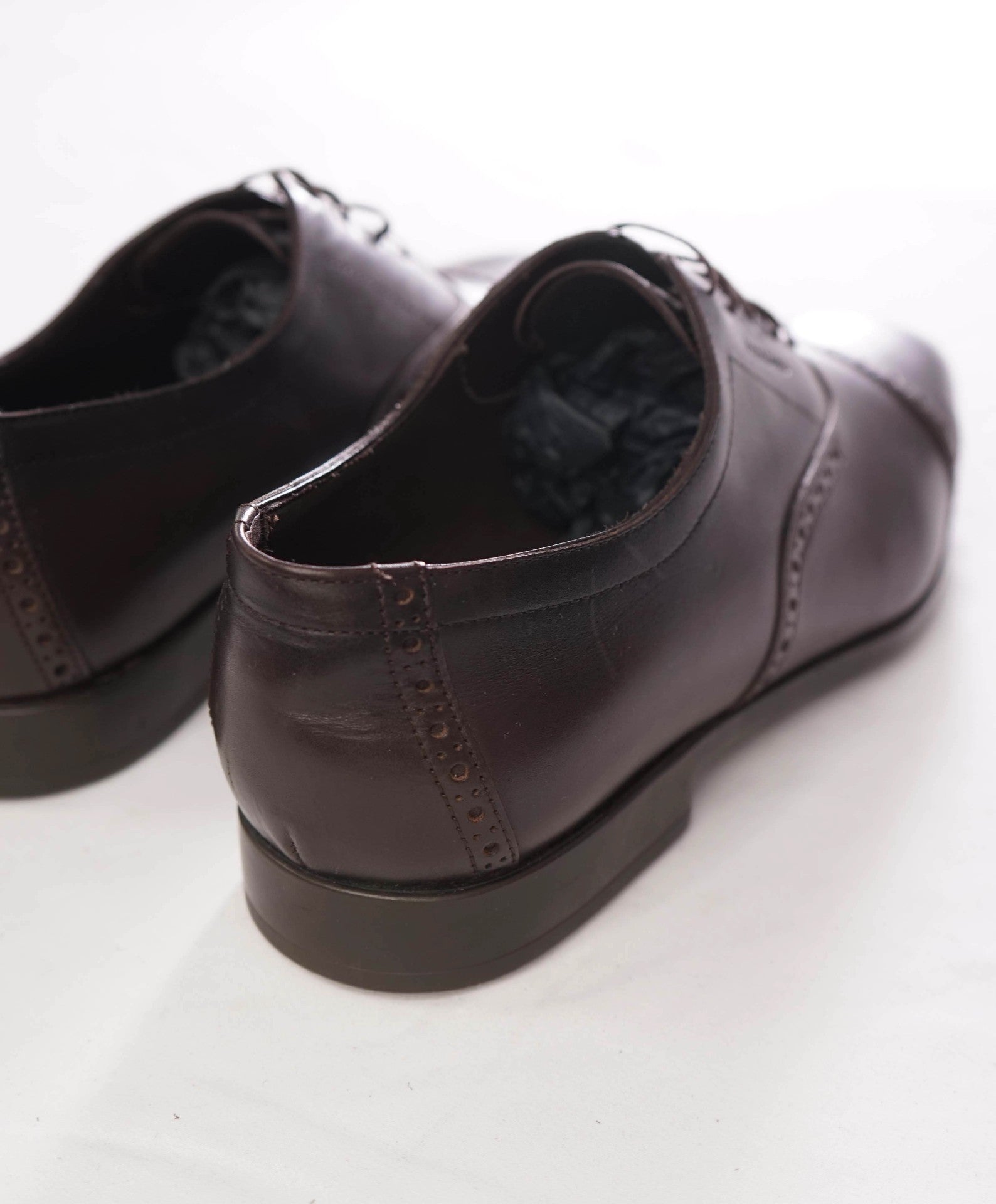 $950 FERRAGAMO - Brown Leather "RILEY" Oxfords - 10.5 EE