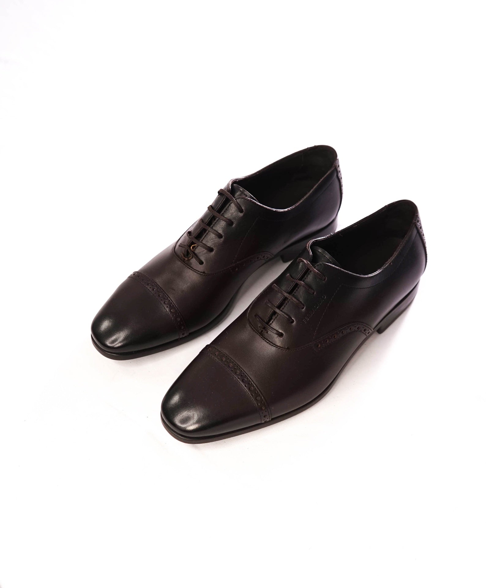 $950 FERRAGAMO - Brown Leather "RILEY" Oxfords - 10.5 EE