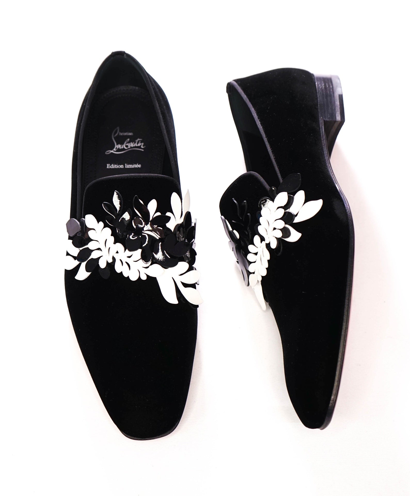 $1,050 LOUBOUTIN - Velvet "DANDELION PETUNIA" Lmtd Edition Loafers - US 9 (42EU)