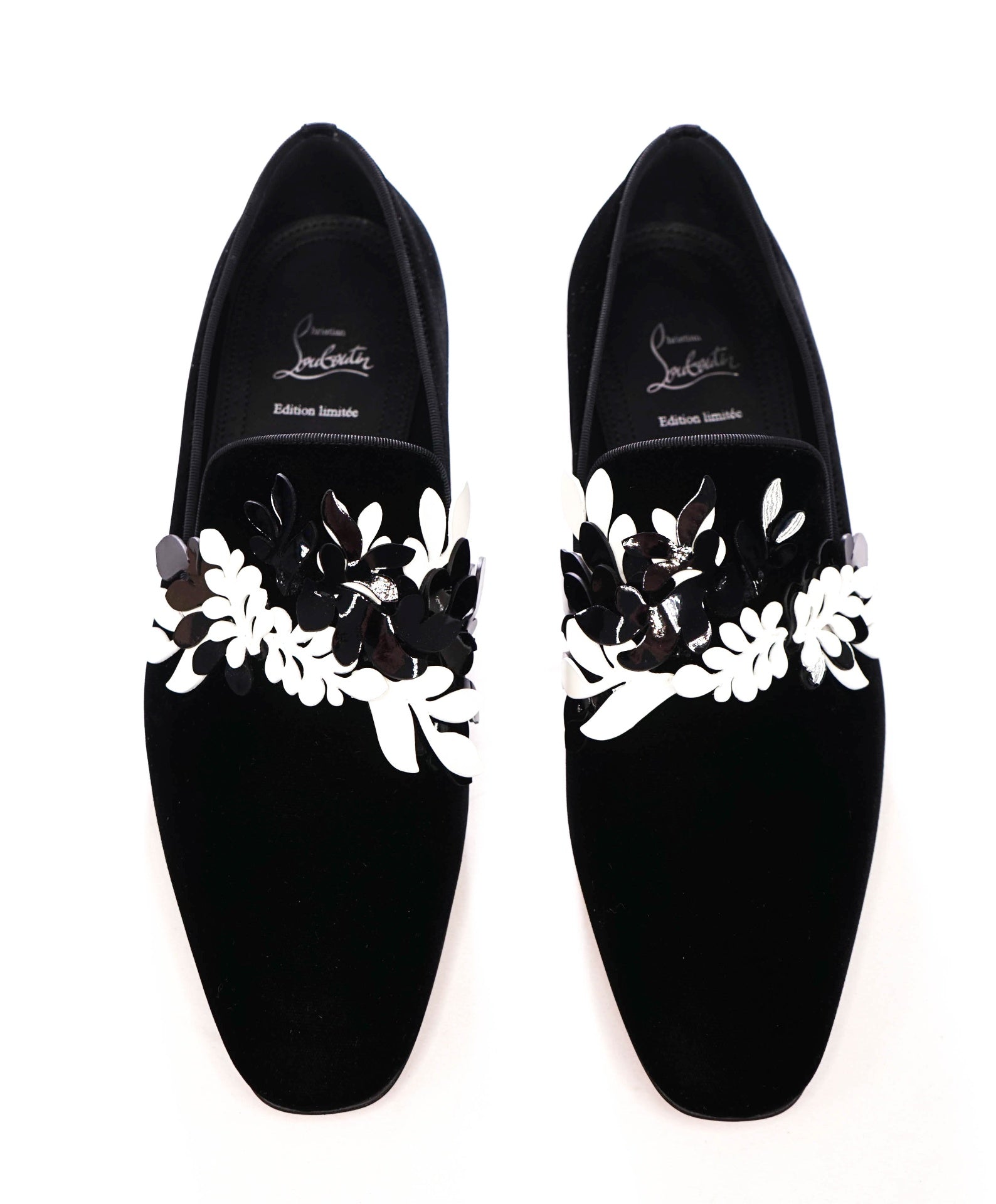$1,050 LOUBOUTIN - Velvet "DANDELION PETUNIA" Lmtd Edition Loafers - US 9 (42EU)