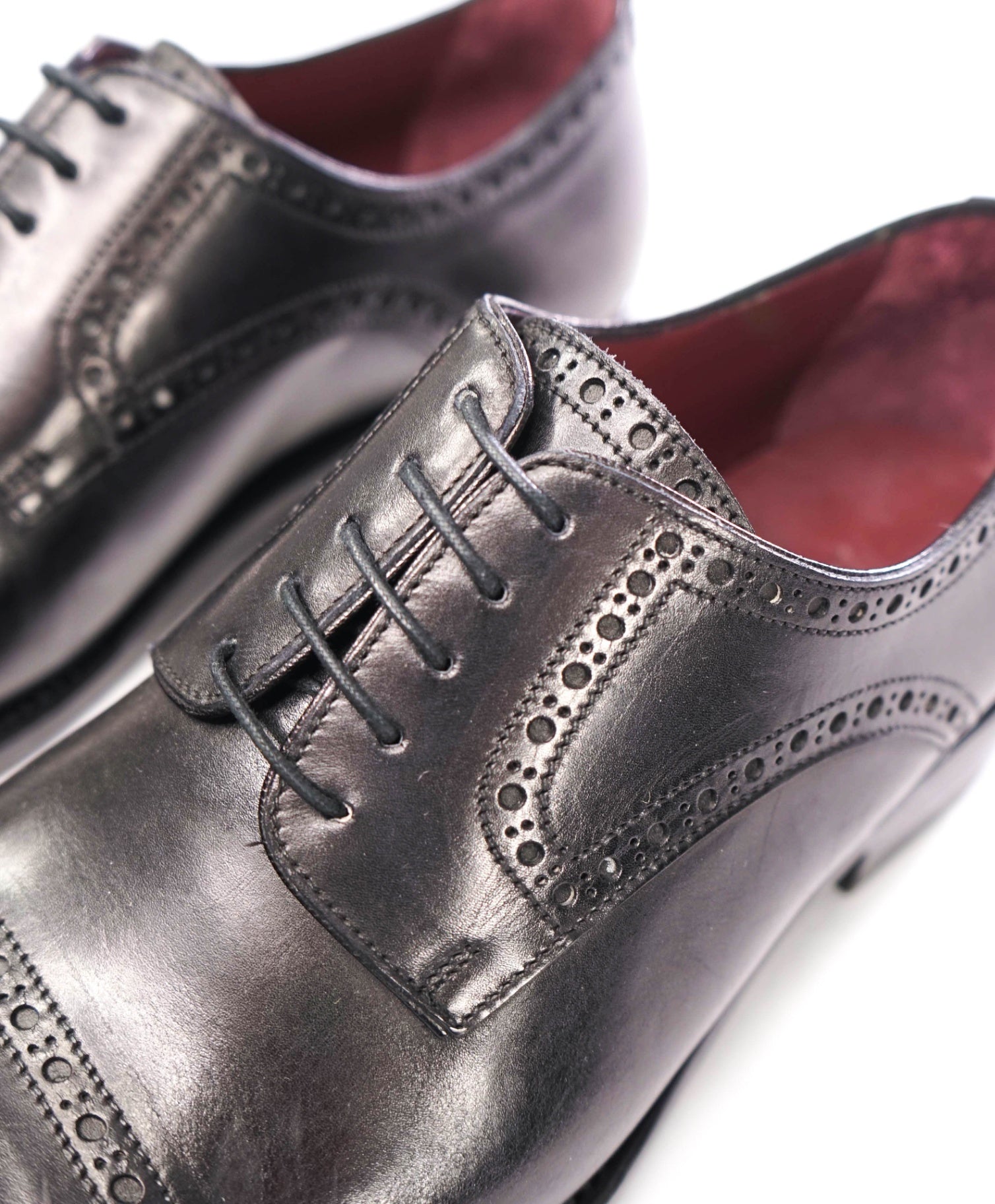 $1,750 BRIONI - Black GOODYEAR Leather Derby - US 7 (6UK)