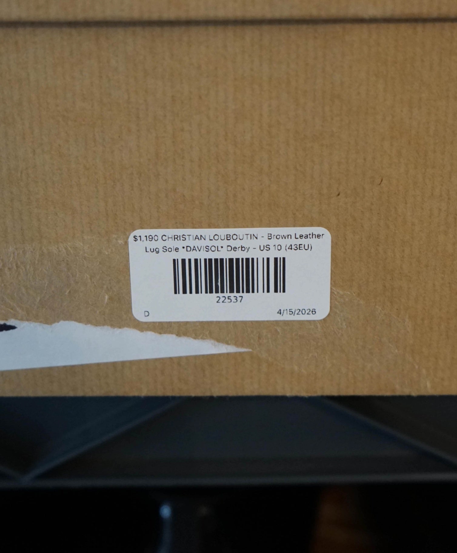 $1,190 LOUBOUTIN - Brown Lug Sole *DAVISOL* Derby - US 10 (43EU)
