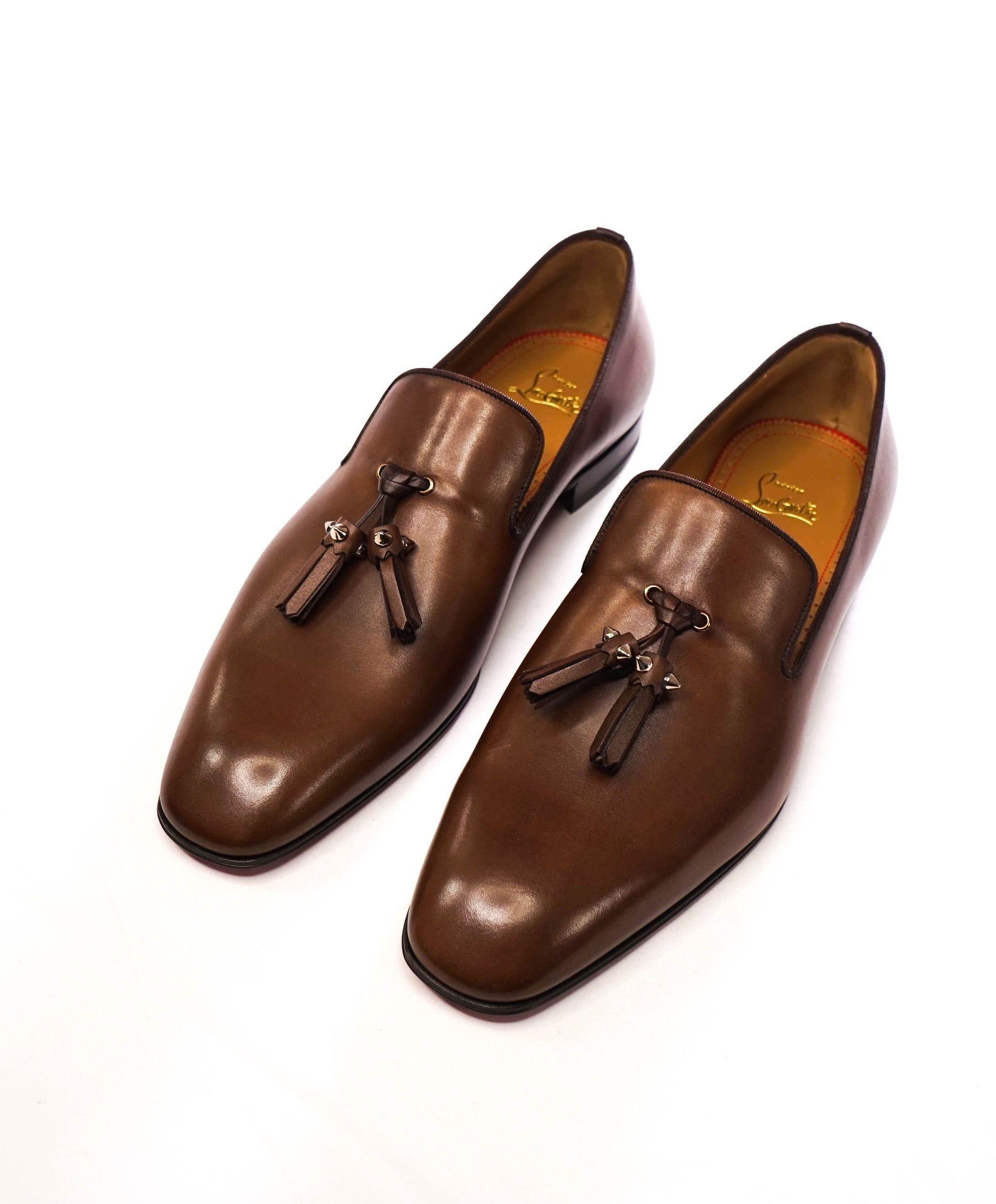 $1,050 LOUBOUTIN - Brown "DANDELION" Tassel Loafers - US 10 (43EU)