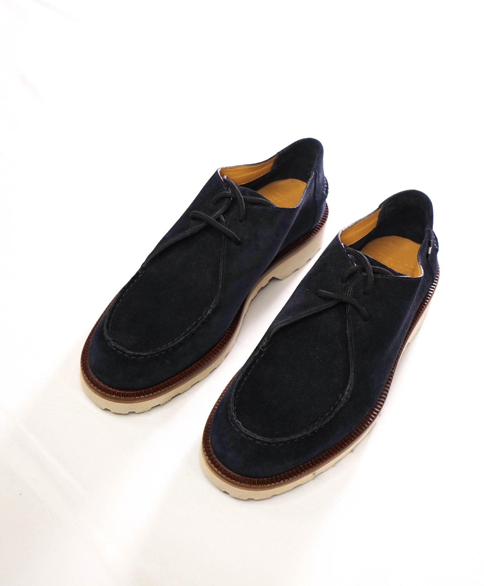 $820 BALLY - Navy Blue Suede Derby - US 10 D (UK9)