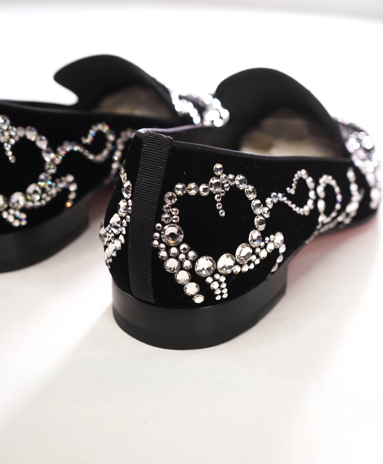 $2,095 LOUBOUTIN - Black STRASS OCTODANDELION Lmtd Edition Loafers - US 9 (EU42)