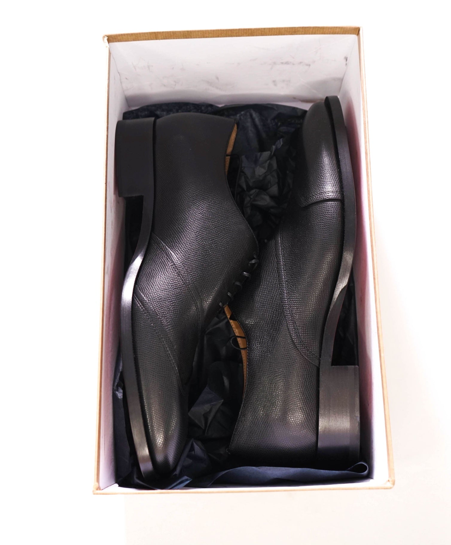 $1,145 LOUBOUTIN - Black Pebble Leather "BOABI" Oxfords - US 12 (45EU)