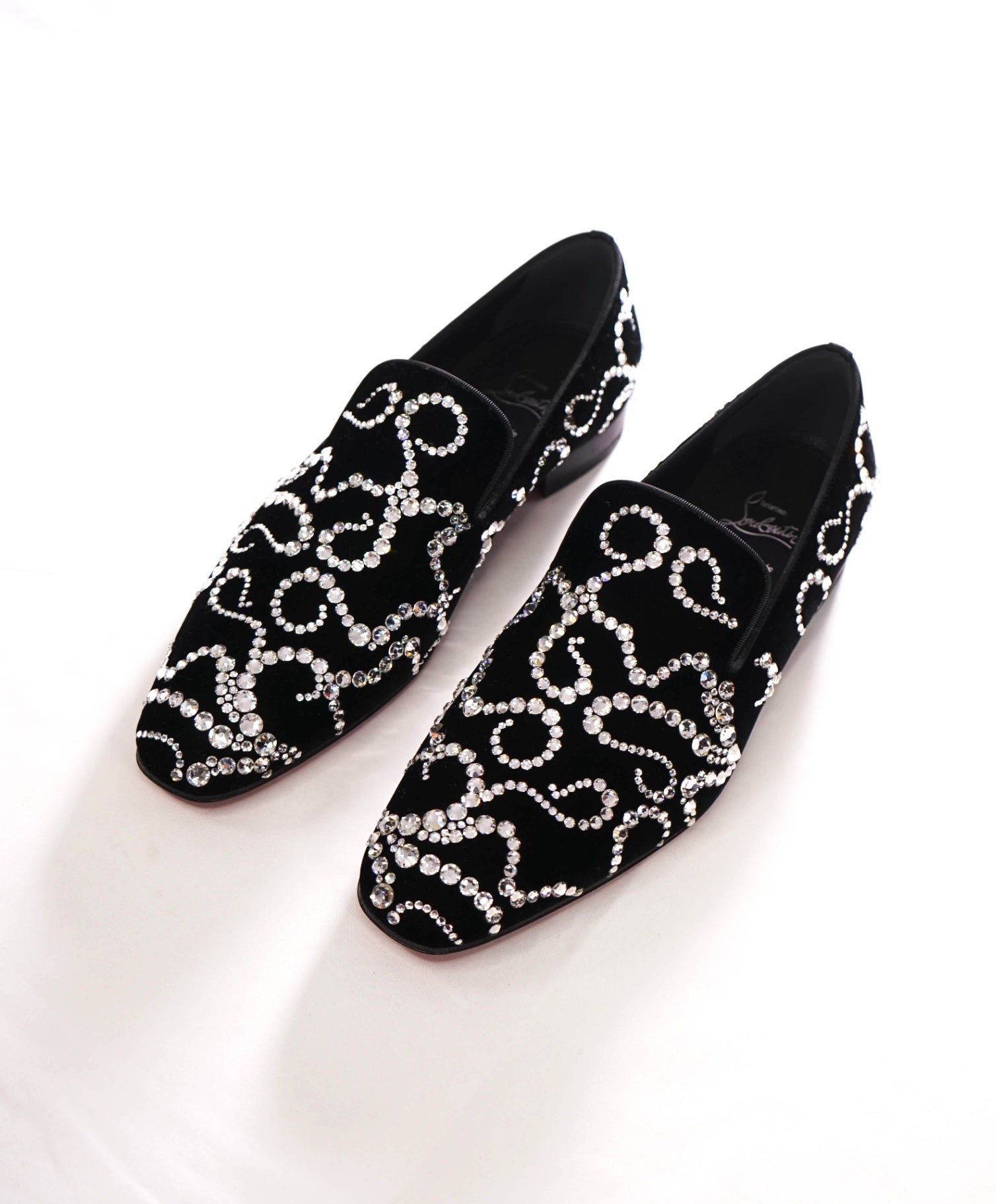 $2,095 LOUBOUTIN - Black STRASS OCTODANDELION Lmtd Edition Loafers - US 9 (EU42)