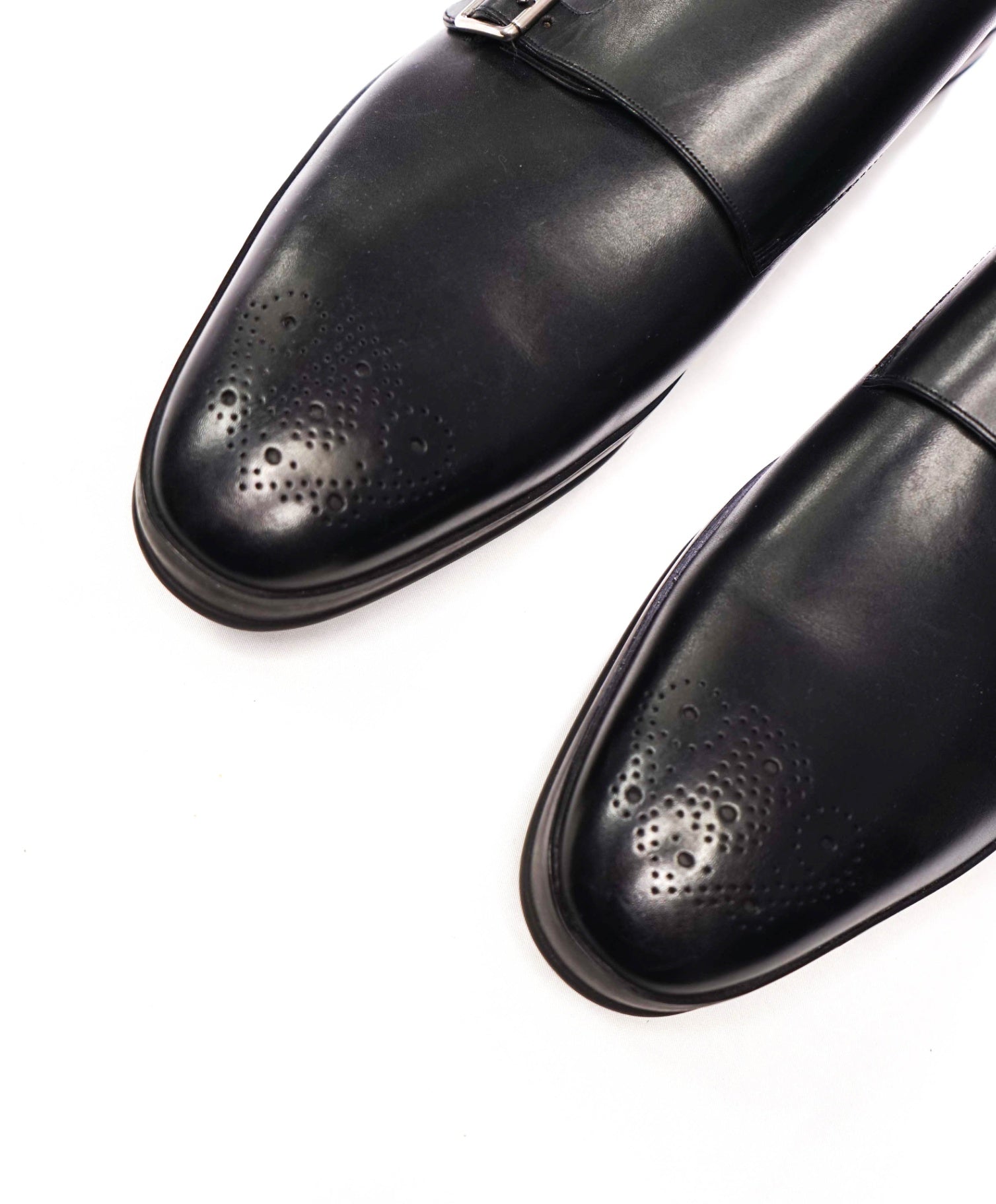$1,295 BALLY - Black Leather Monk Straps - US 13 3E (12UK)