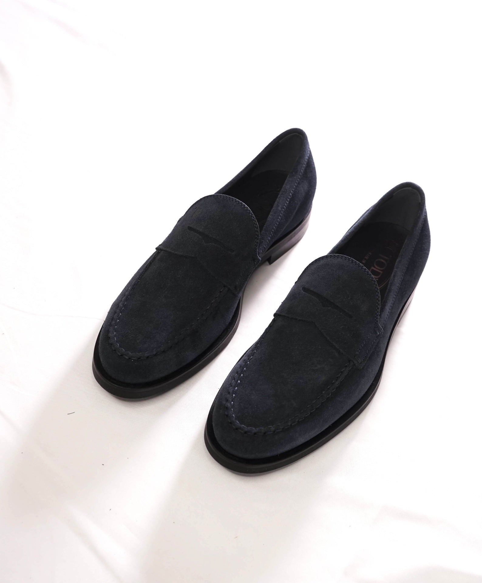 $925 TOD'S - Navy Blue Suede BOSTON Loafers - US 8.5 (7.5UK)