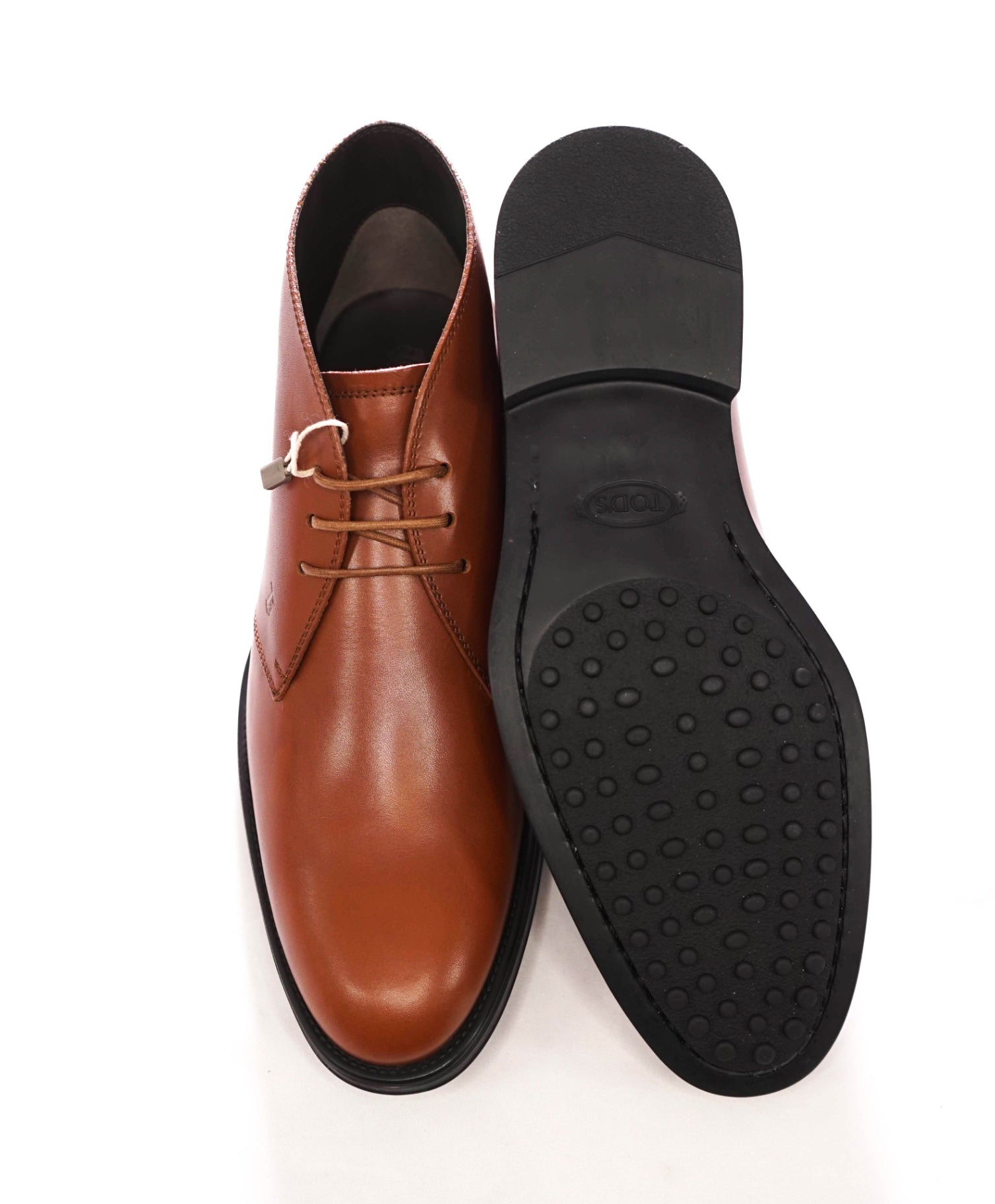 $825 TOD'S - Brown Leather Chukka Boots - US 8.5 (7.5UK)