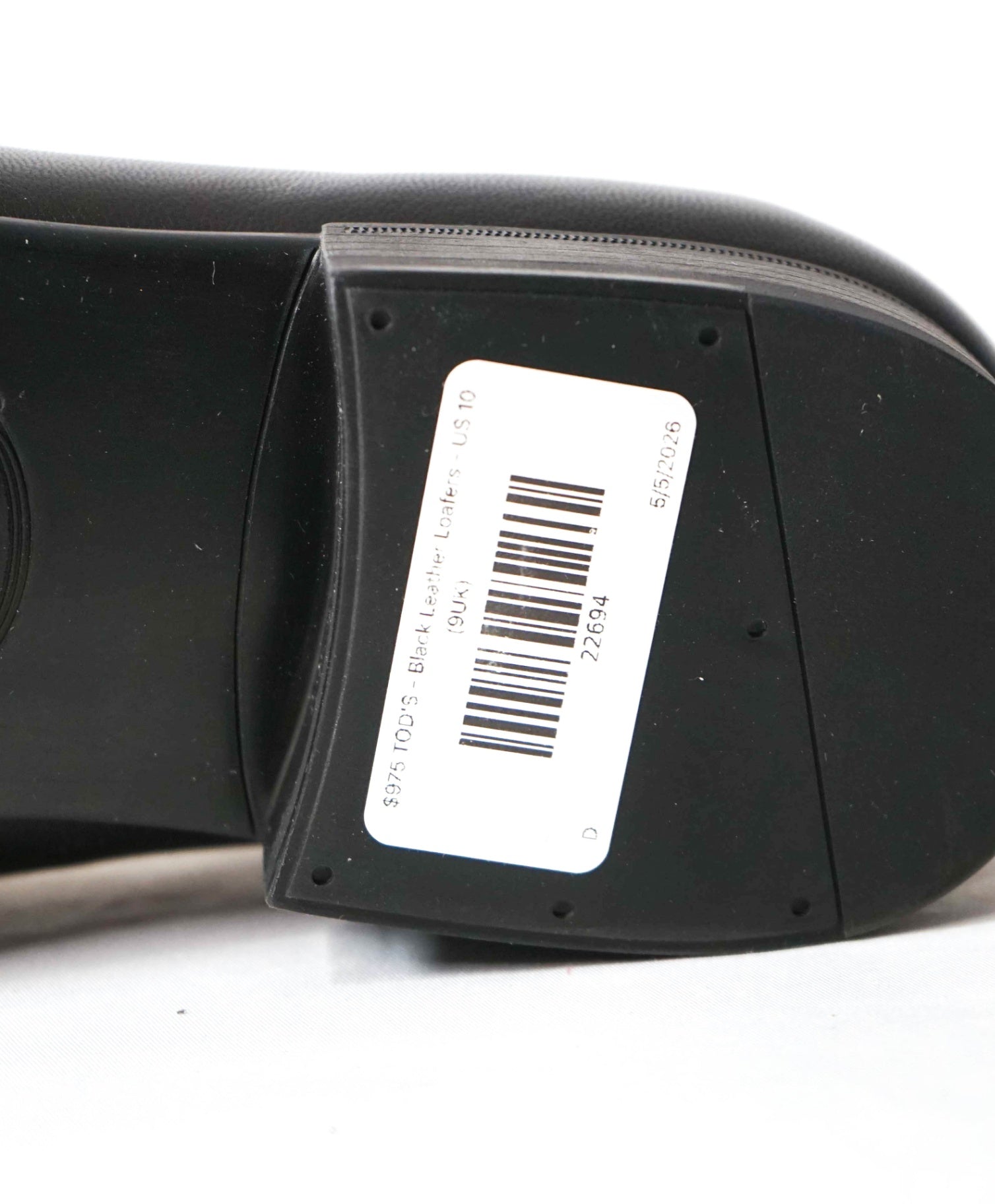 $975 TOD'S - Black Leather Logo Loafers - US 10 (9UK)