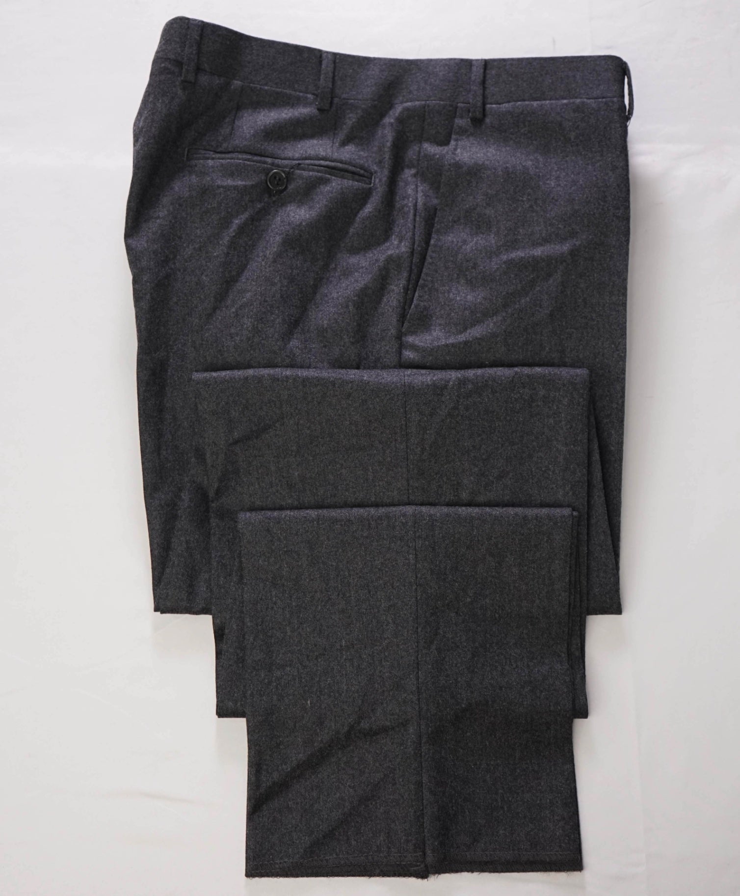 $625 CANALI - Gray Flannel Wool Pants - 36W