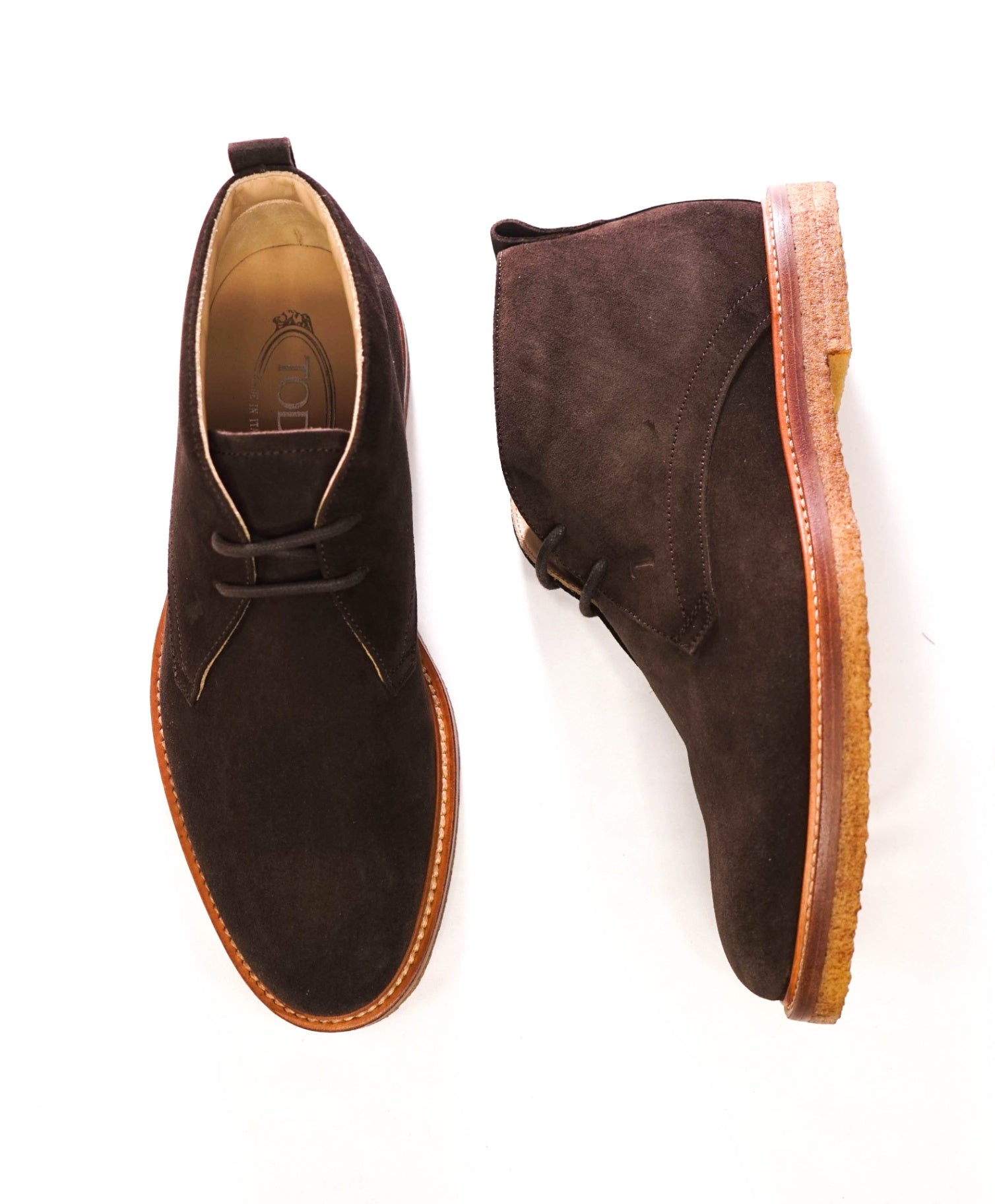 $825 TOD'S - Brown Suede Chukka Boots - US 6 (5UK)