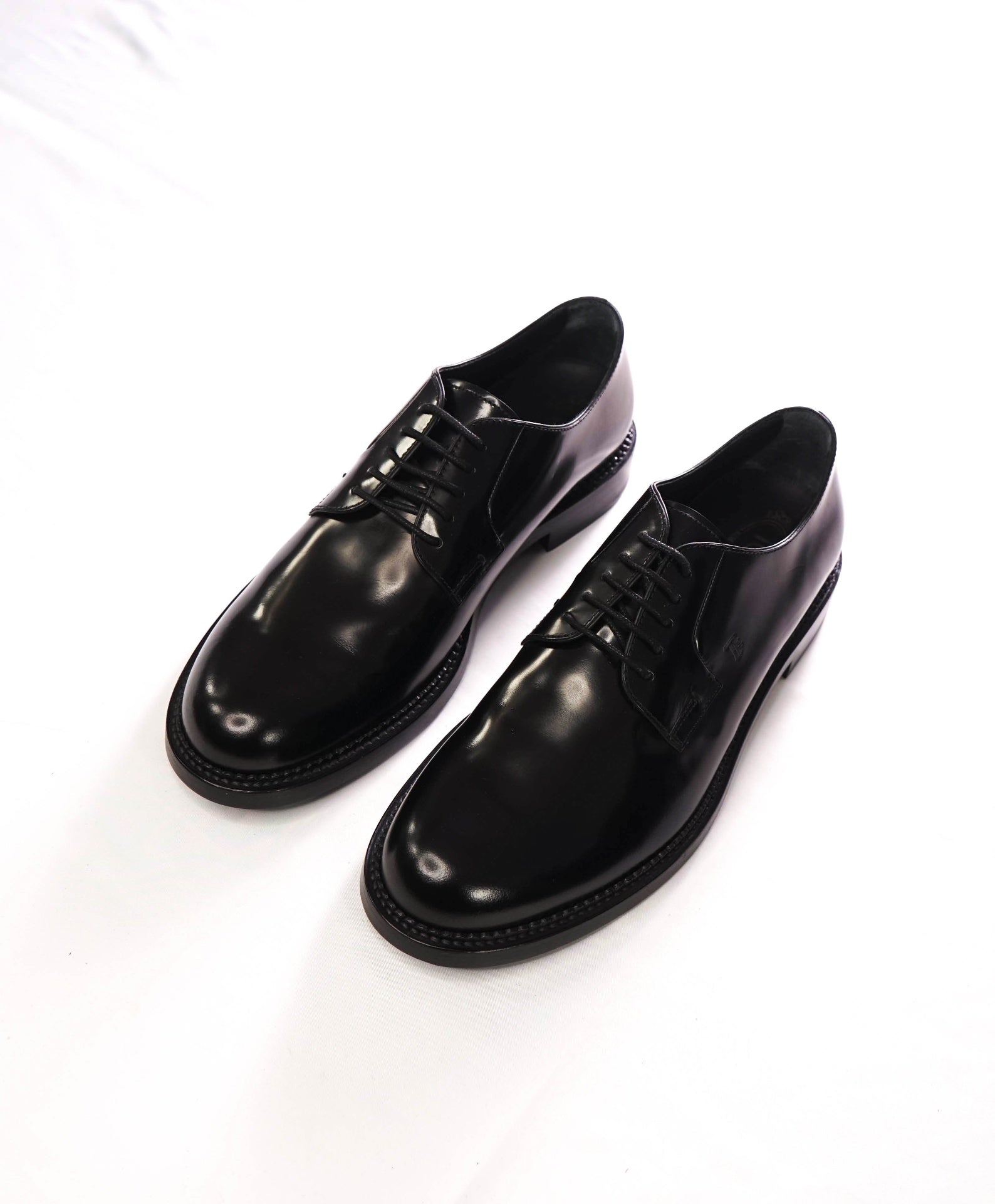 $925 TOD'S - Black Leather Derby - US 11.5 (10.5UK)