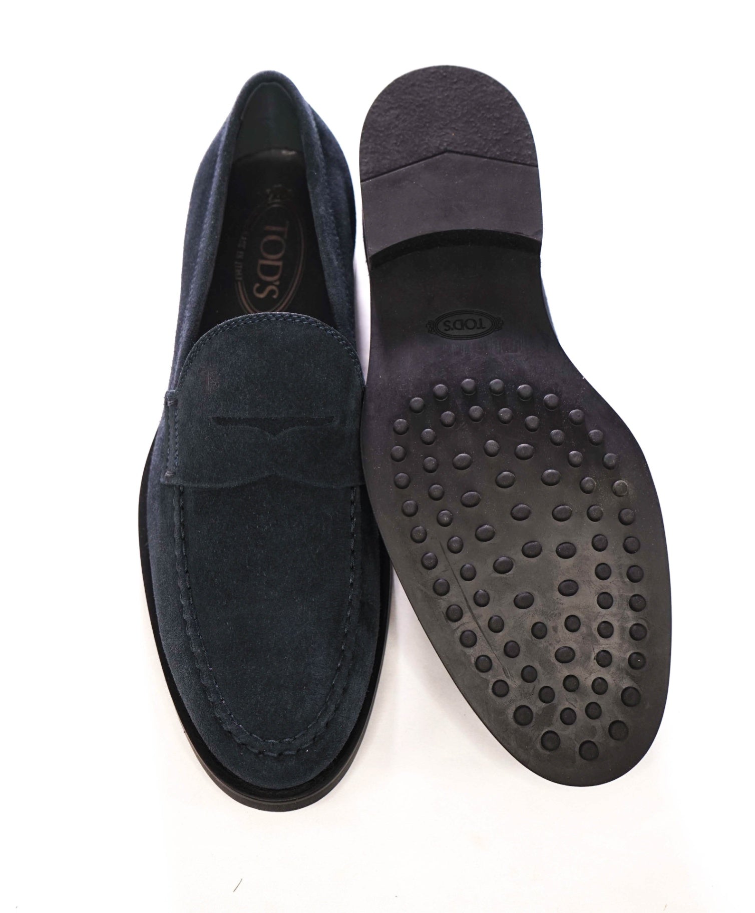 $925 TOD'S - Navy Blue Suede BOSTON Loafers - US 8.5 (7.5UK)
