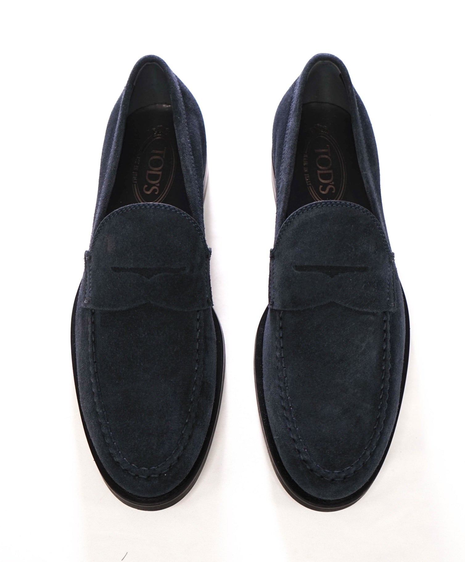 $925 TOD'S - Navy Blue Suede BOSTON Loafers - US 8.5 (7.5UK)