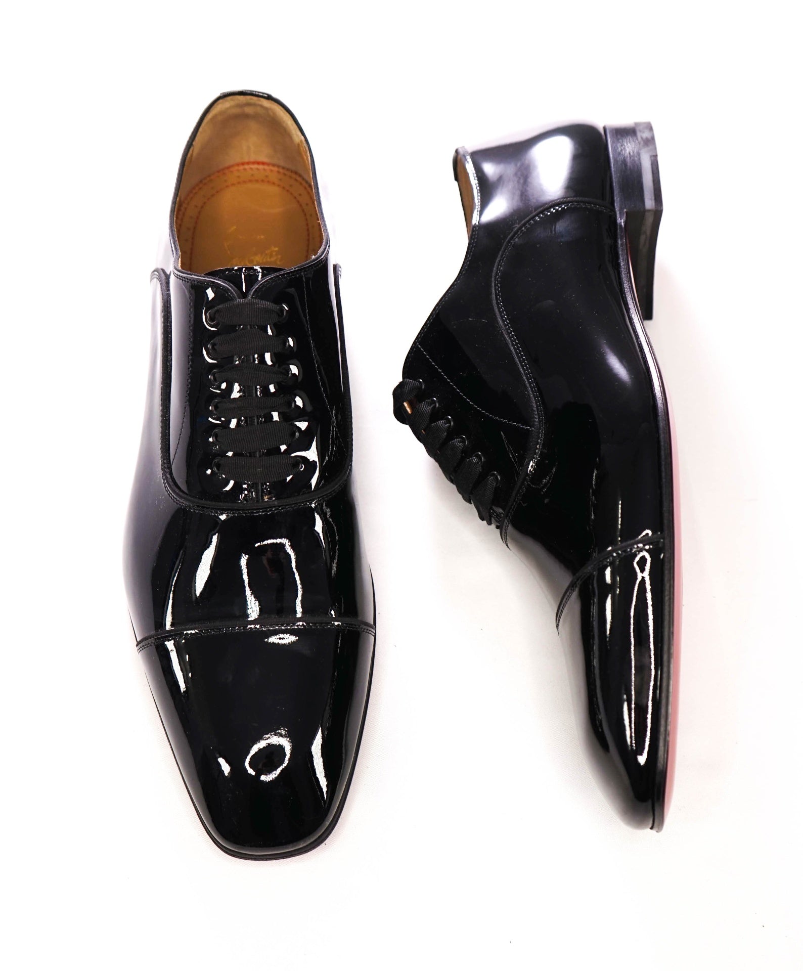 $1,295 LOUBOUTIN - Black Patent "GREGGYROCKS" Oxfords - US 12.5 (45.5EU)