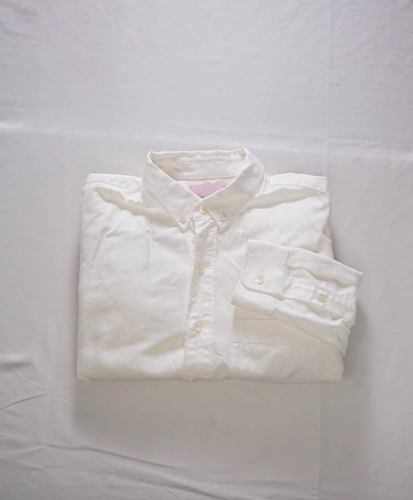 $595 PALM ANGELS - White/Gold Cotton Button Down Shirt - 38 (Small)