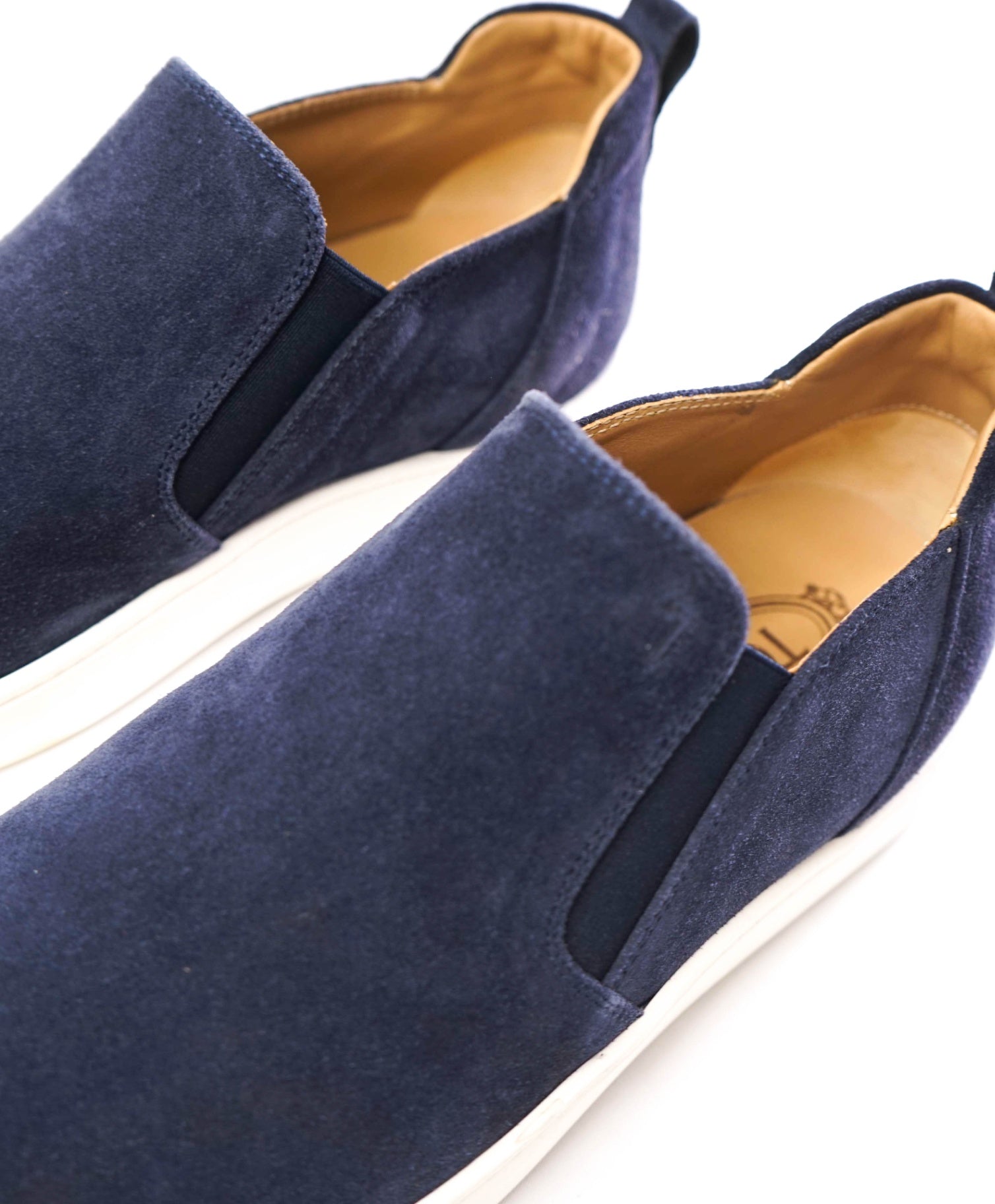 $825 TOD'S - Navy Blue Suede Loafers - US 8 (7UK)