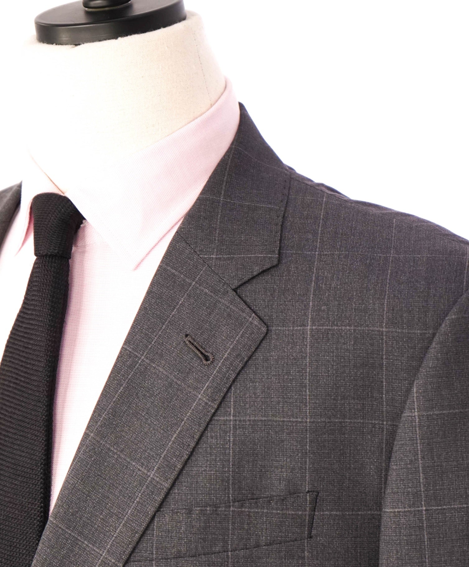 $3,095 GIORGIO ARMANI - Gray Plaid Super 160's Wool Suit - 48R