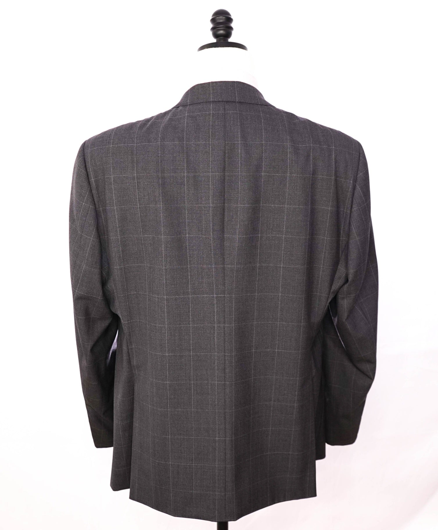 $3,095 GIORGIO ARMANI - Gray Plaid Super 160's Wool Suit - 48R