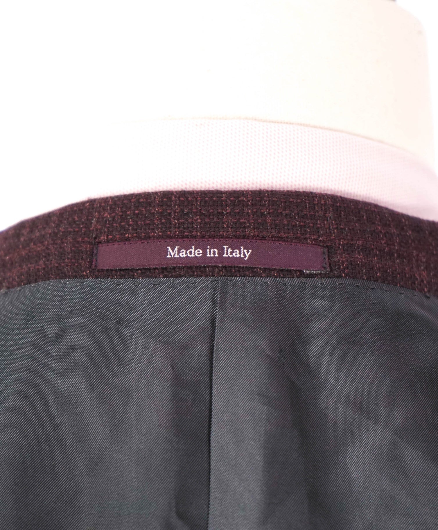 $3,290 ZEGNA - Burgundy Crosshatch "TROFEO LIGHT" Wool Blazer - 42R
