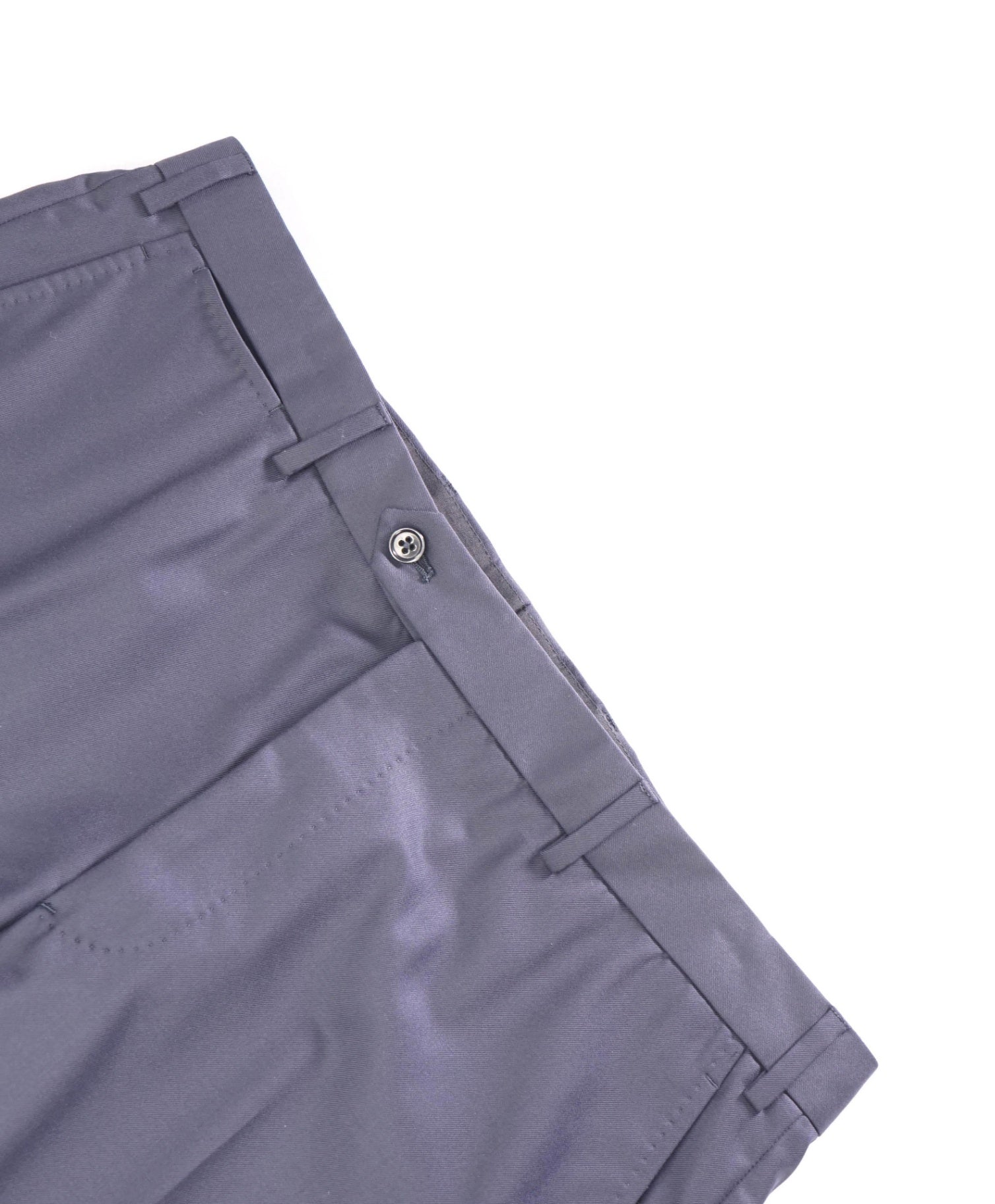 $895 GIORGIO ARMANI - Solid Navy Blue Wool Dress Pants - 38W