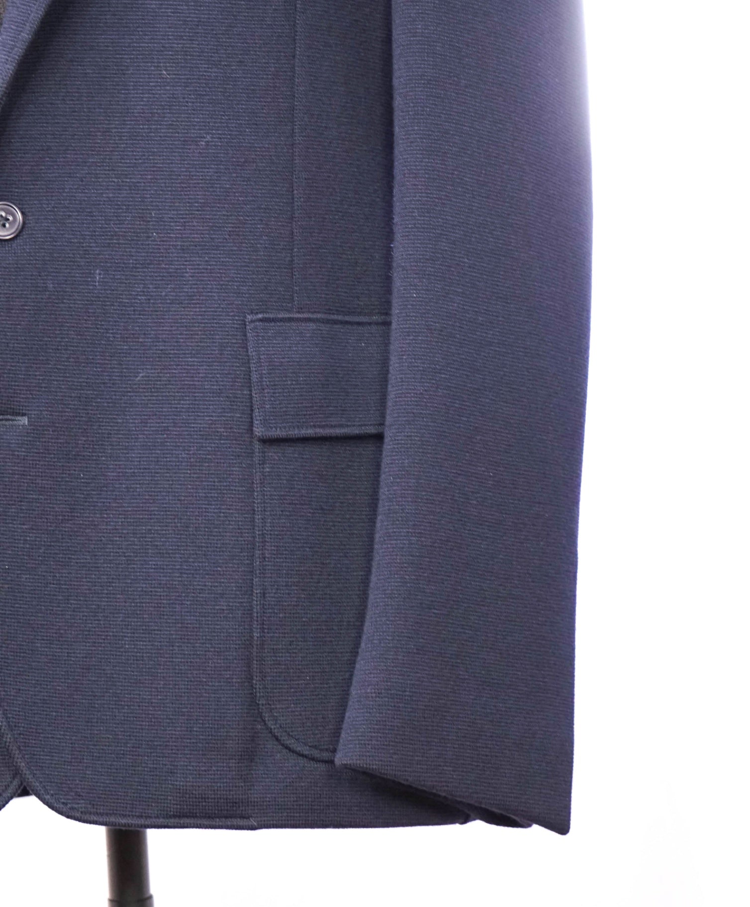 $2,495 RALPH LAUREN PURPLE LABEL - Navy Waffle Knit Wool Blazer - 42R